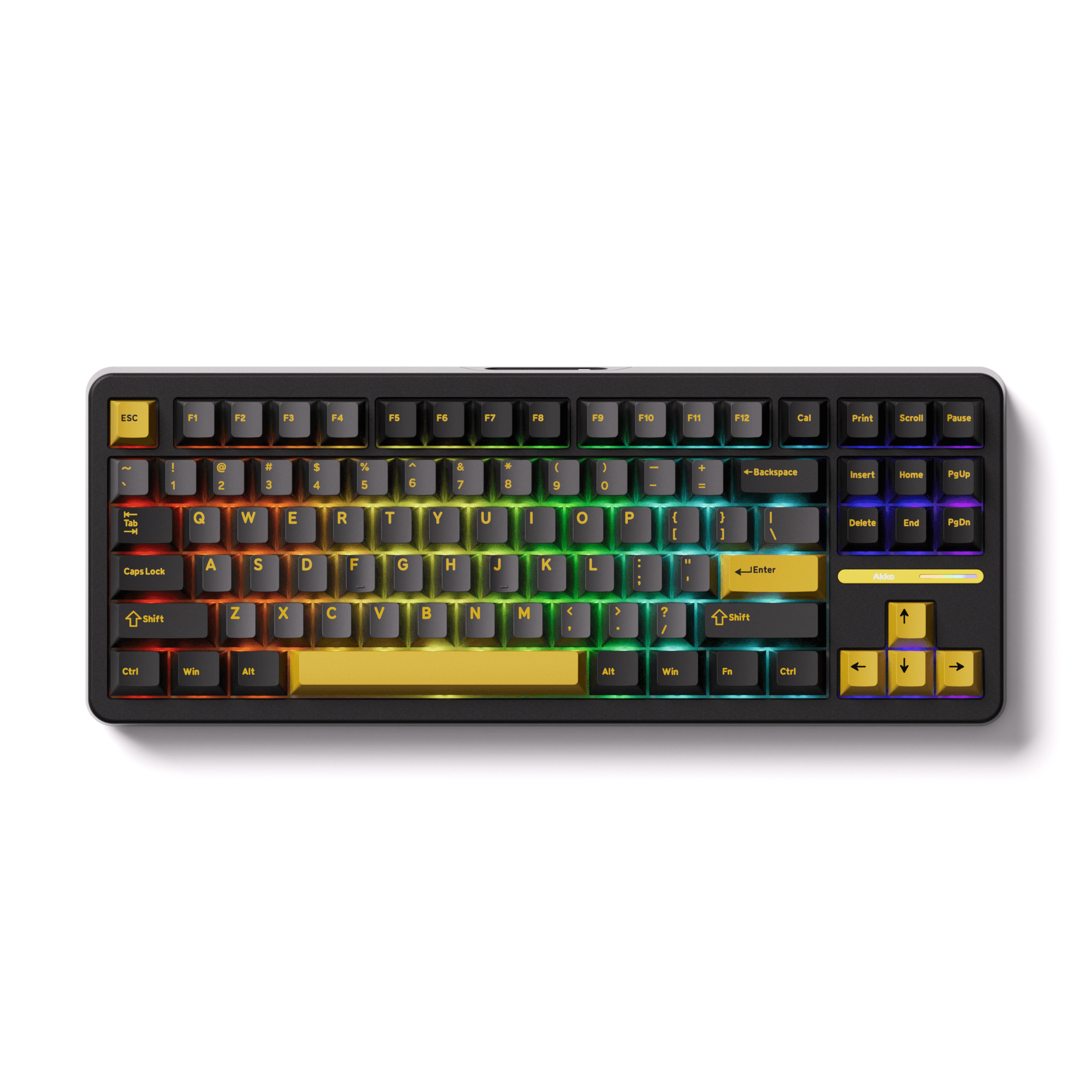 Bàn Phím Cơ Không Dây AKKO TAC87 Black & Gold Mirror Switch (3 Mode)