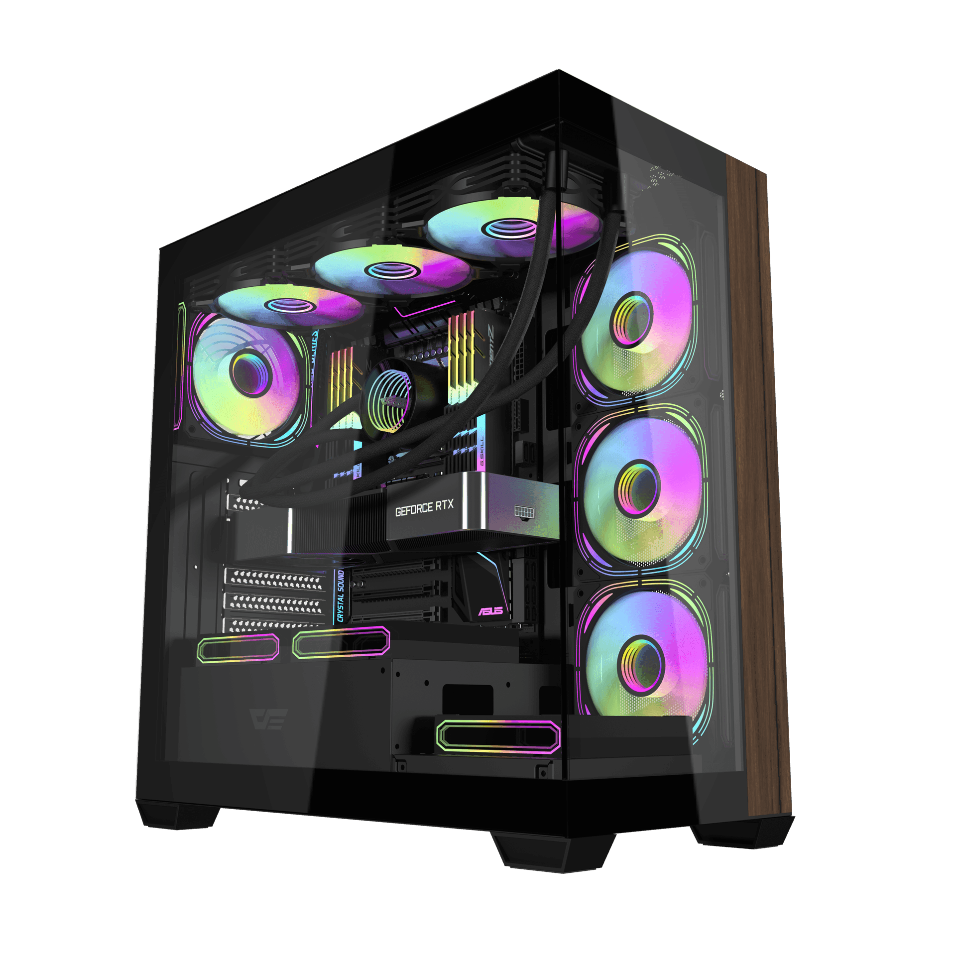 Thùng máy Case Darkflash DS900W ATX Glass - Đen