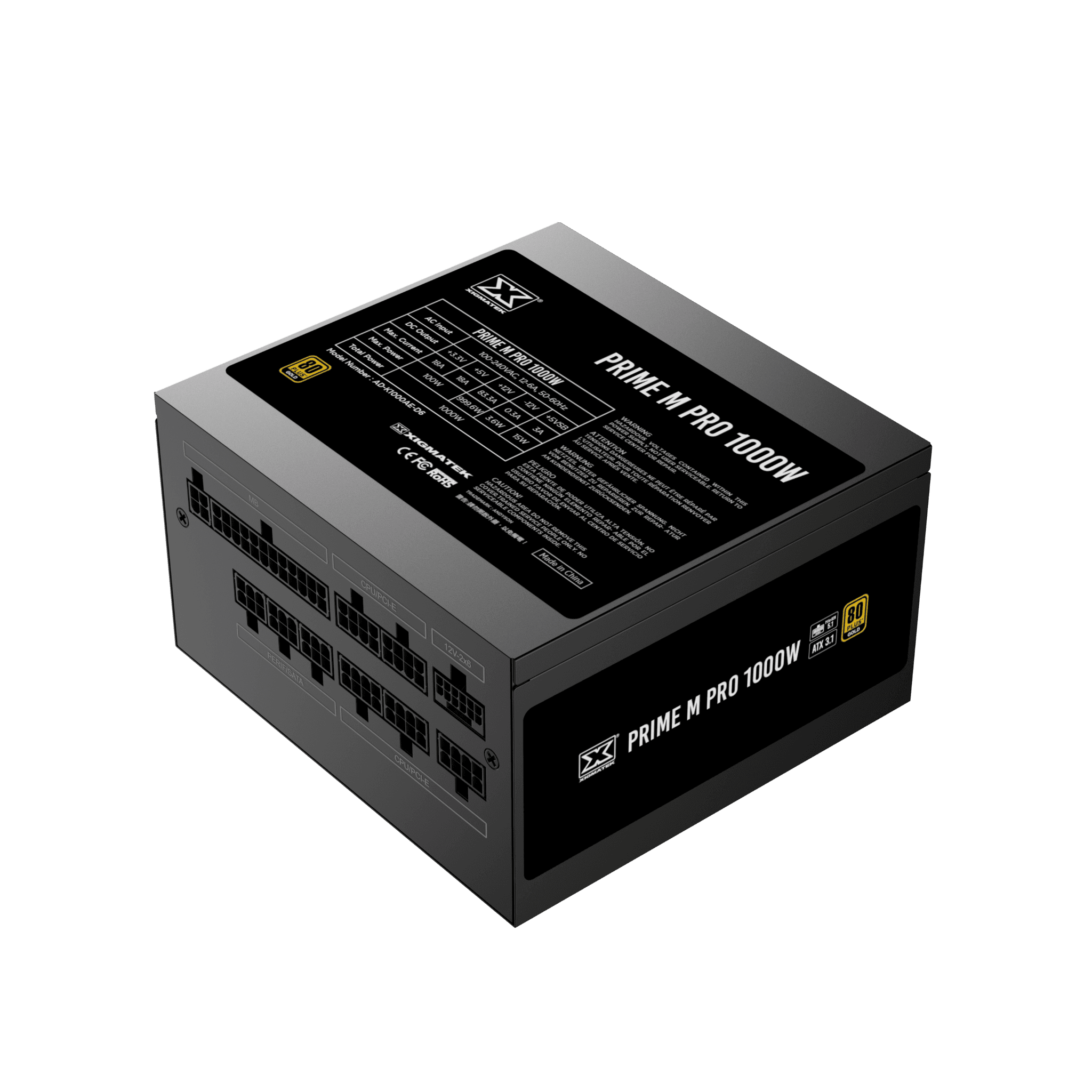 Nguồn máy tính XIGMATEK Prime M Pro 1000W 80 Plus Gold | Full Modular, ATX