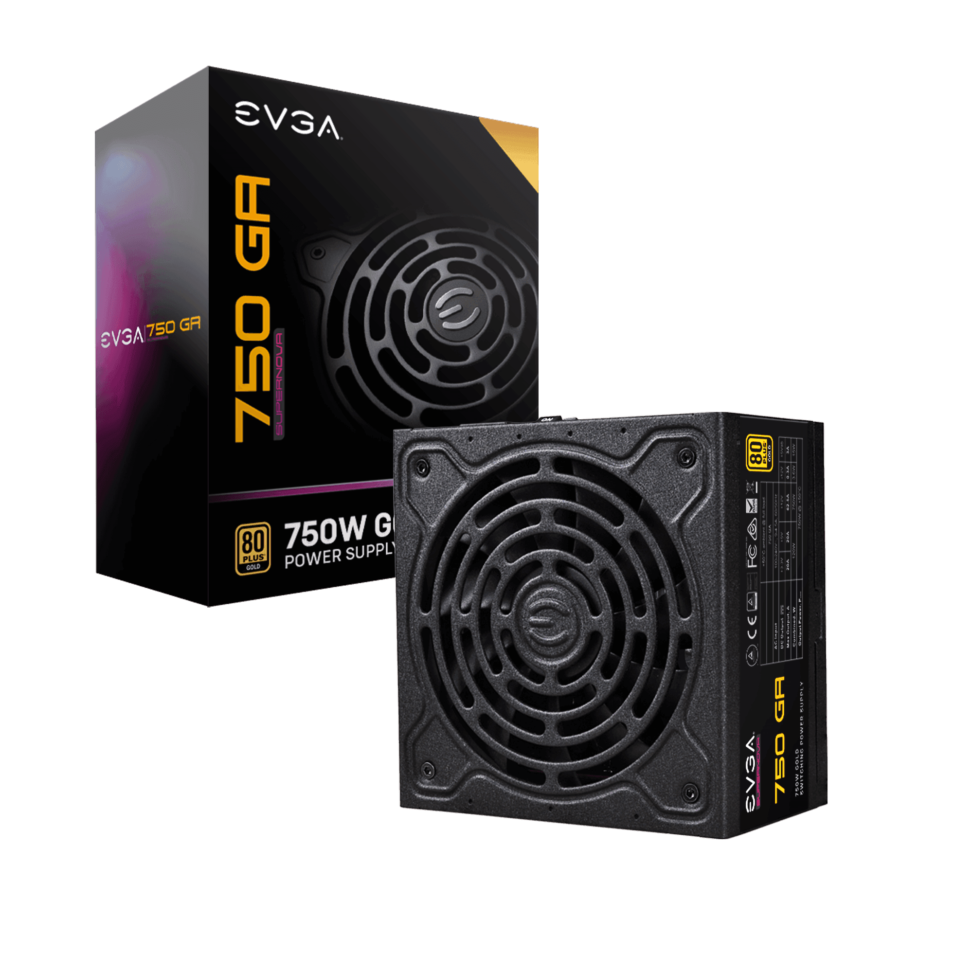 Nguồn máy tính Evga Supernova 750W Ga 80 Plus Gold | F-Module, Đen