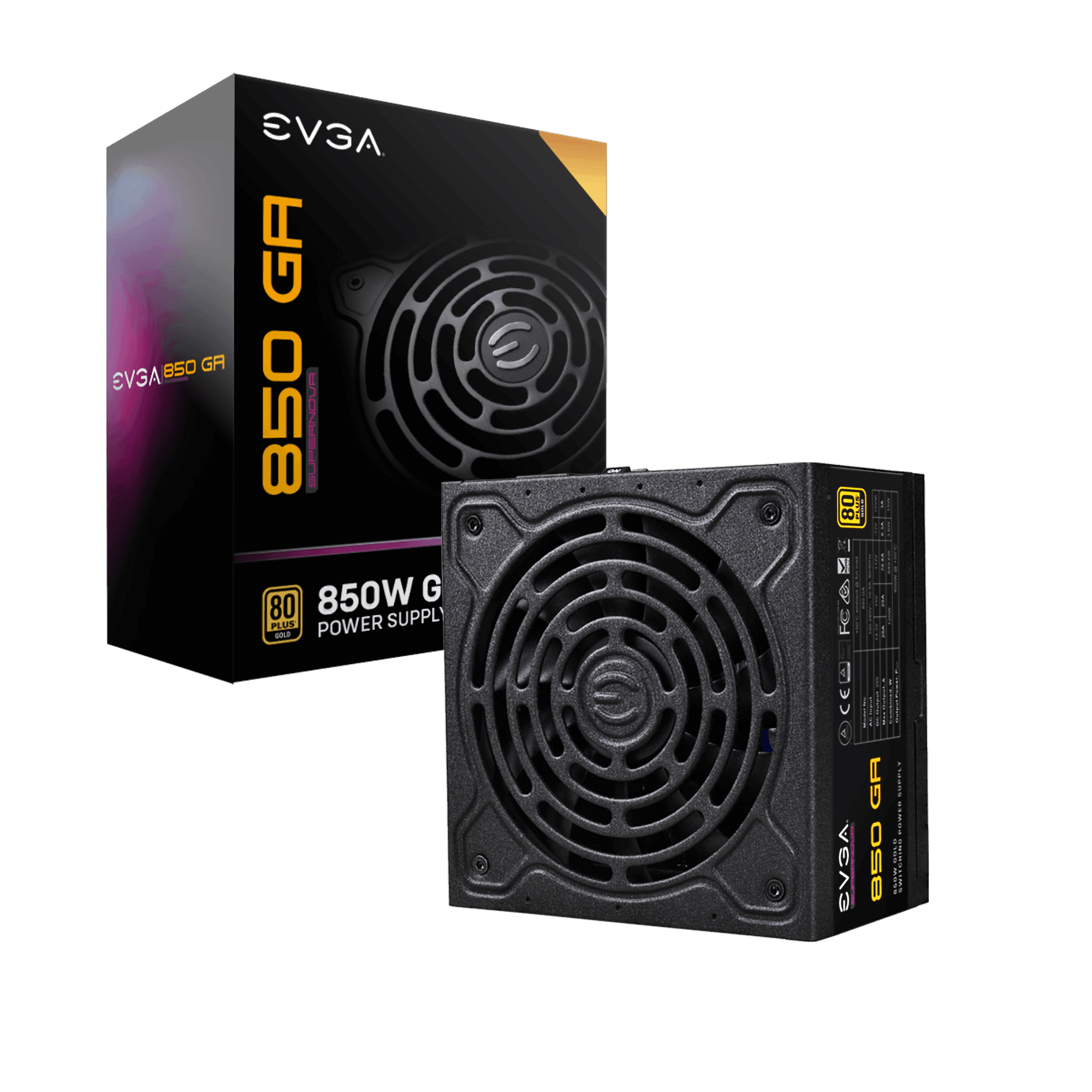 Nguồn máy tính Evga Supernova 850W Ga 80 Plus Gold | F-Module, Đen