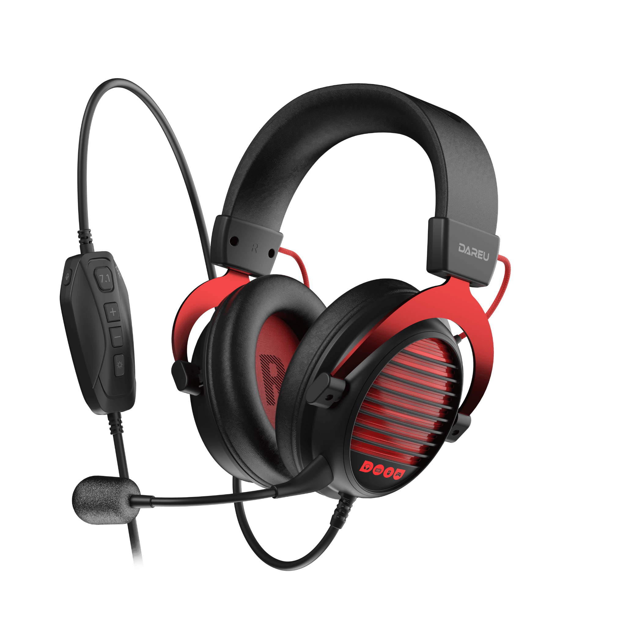 Tai nghe gaming Dare-U EH925 MAX | Có dây, Black Red