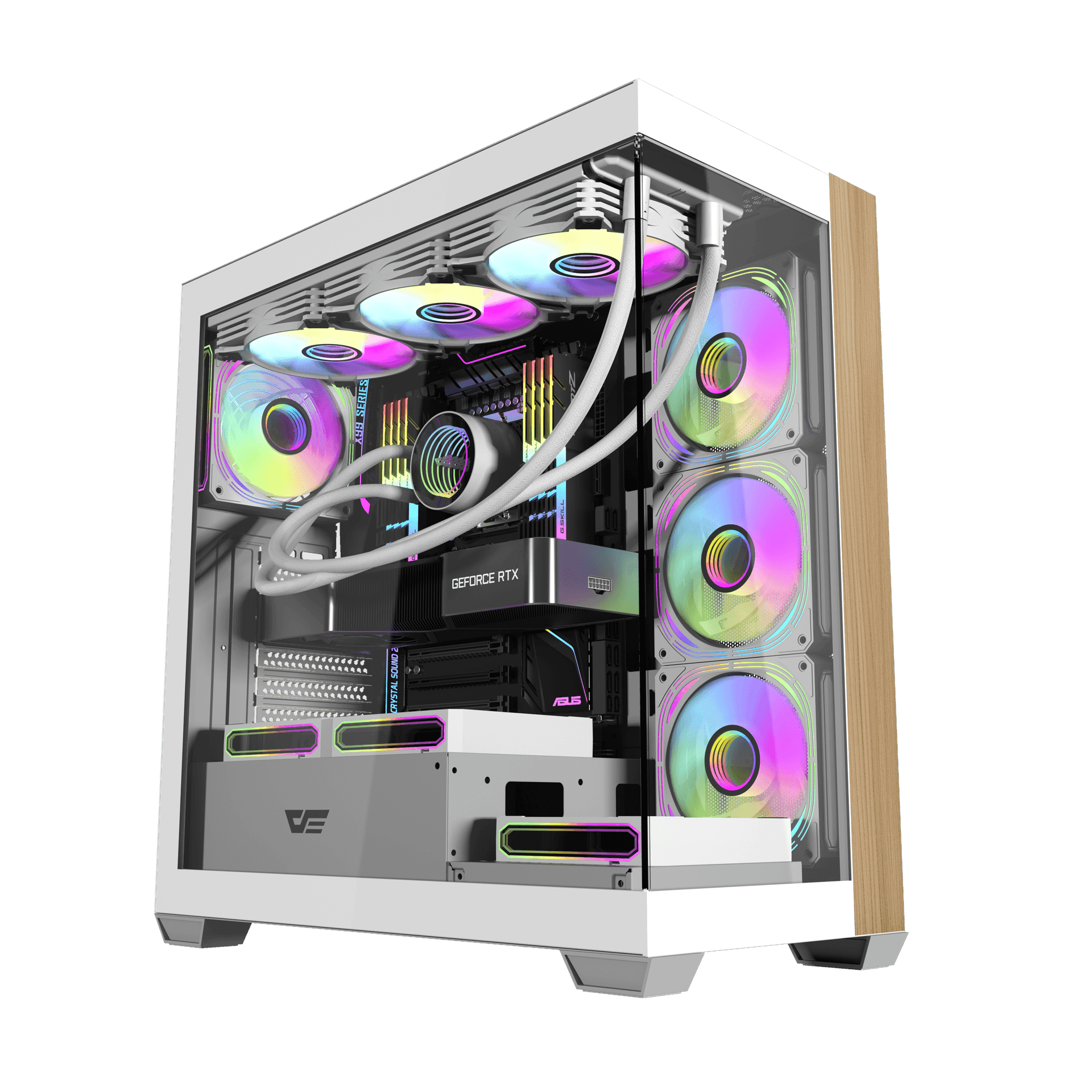 Thùng máy Case Darkflash DS900W ATX Glass - Trắng