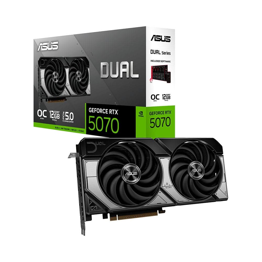 Card màn hình NVIDIA GeForce RTX 5070 ASUS Dual OC | 12GB GDDR7, 6144 CUDA, 650W