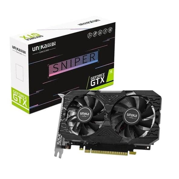 Card màn hình NVIDIA GeForce GTX 1650 Unika Super Sniper V2 | 4GB GDDR6, 896 CUDA, 300W