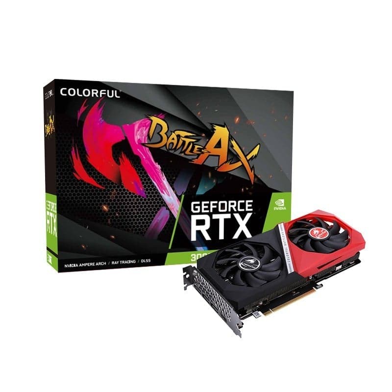 Card màn hình Colorful GeForce RTX 3060 Battle AX DUO 12GB V2-V | 12GB GDDR6, 3584 CUDA, 192-bit