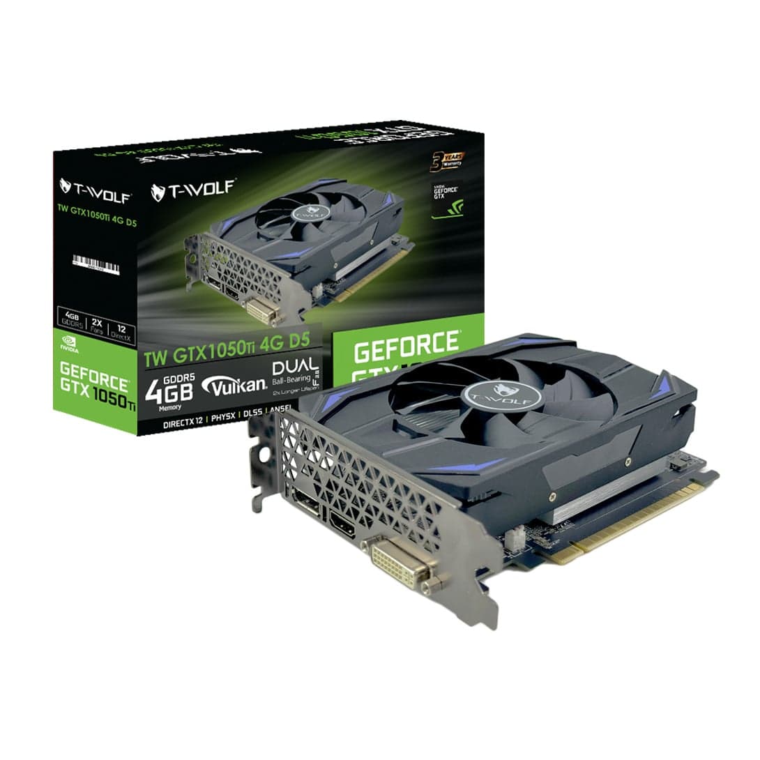 Card màn hình (NVIDIA) T-Wolf GeForce GTX 1050 Ti V2 (Pnb 686871045) | 4GB GDDR5, 768 CUDA