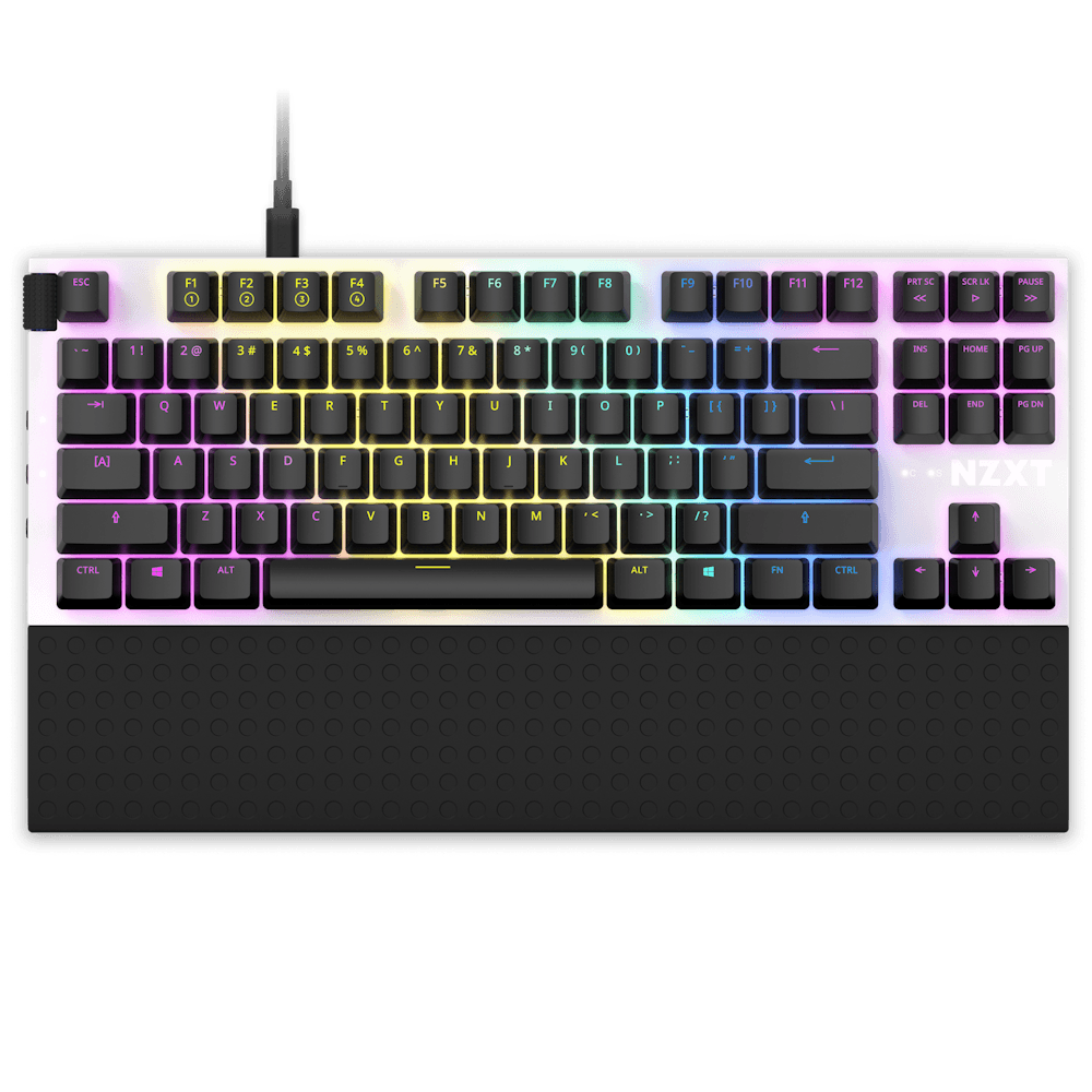Bàn phím cơ gaming NZXT Function TKL | Có dây, TKL, Linear Switch, RGB, White