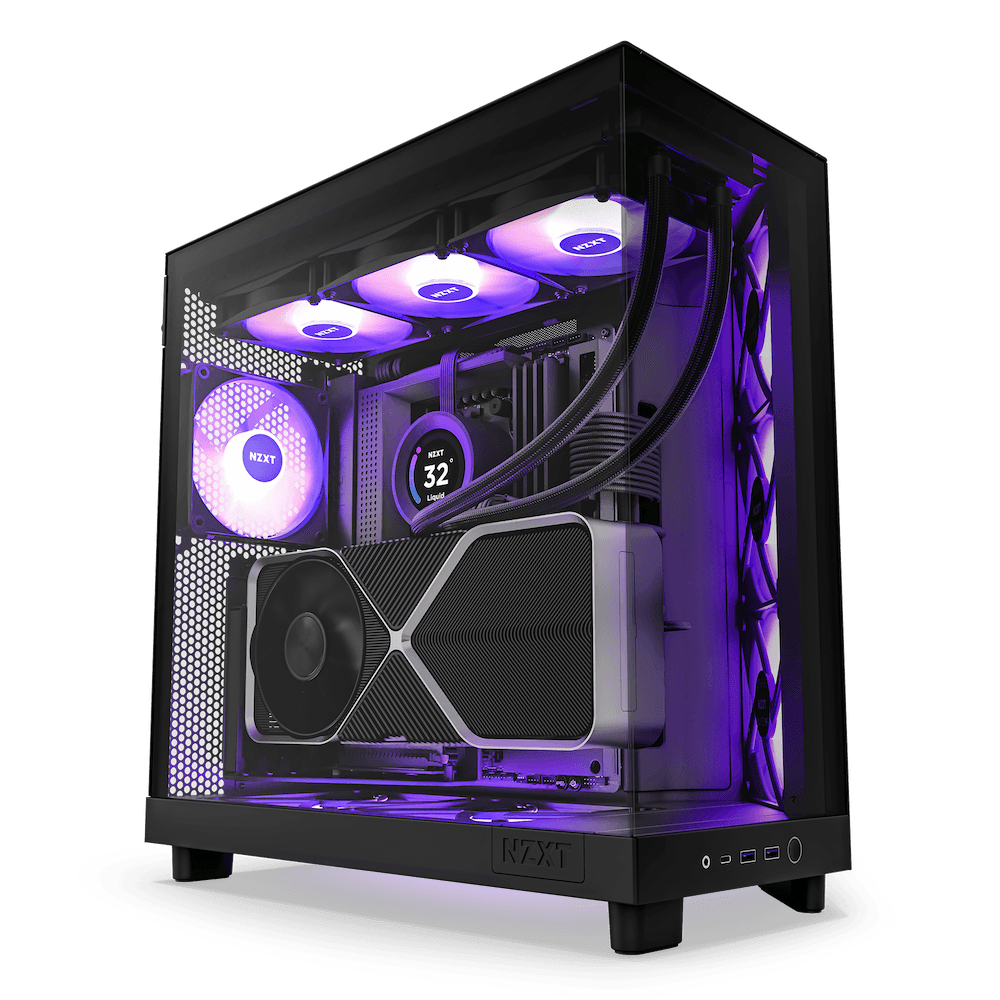 Thùng máy NZXT H6 Flow RGB - Đen