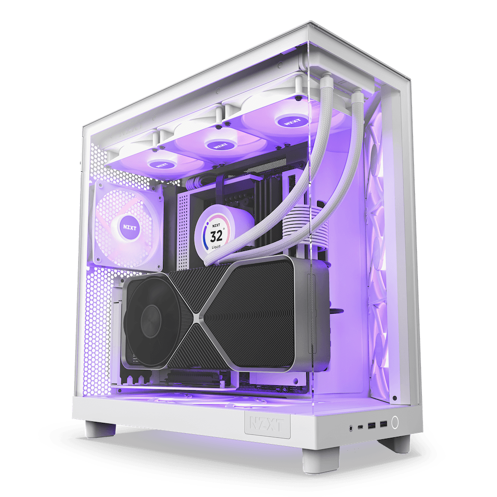 Thùng máy NZXT H6 Flow RGB - Trắng