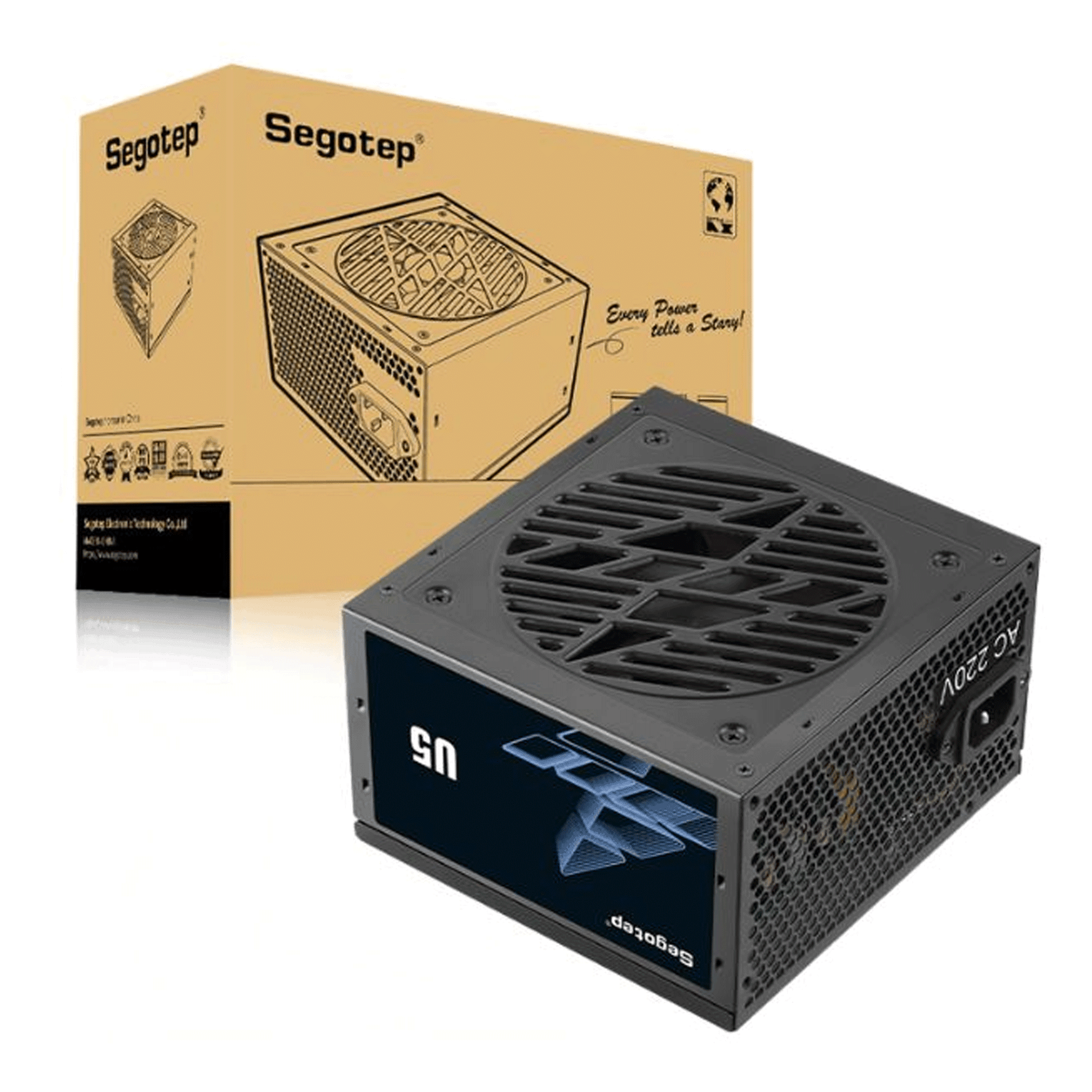 Nguồn máy tính Segotep U5 500W SG-D600A - Đen | Non Modular, ATX