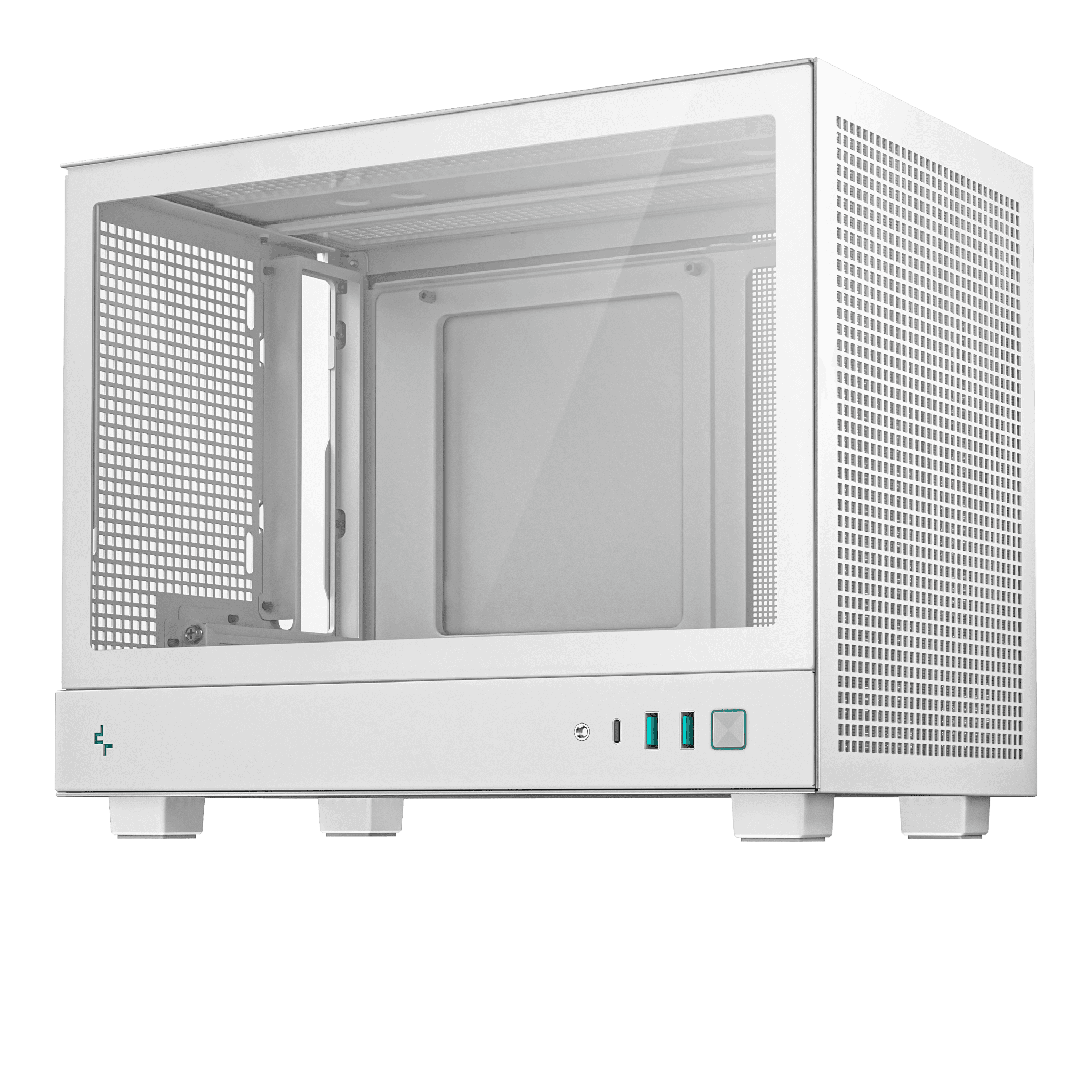 Thùng máy Deepcool CH160 WH Glass Mini-ITX | Trắng, không kèm fan