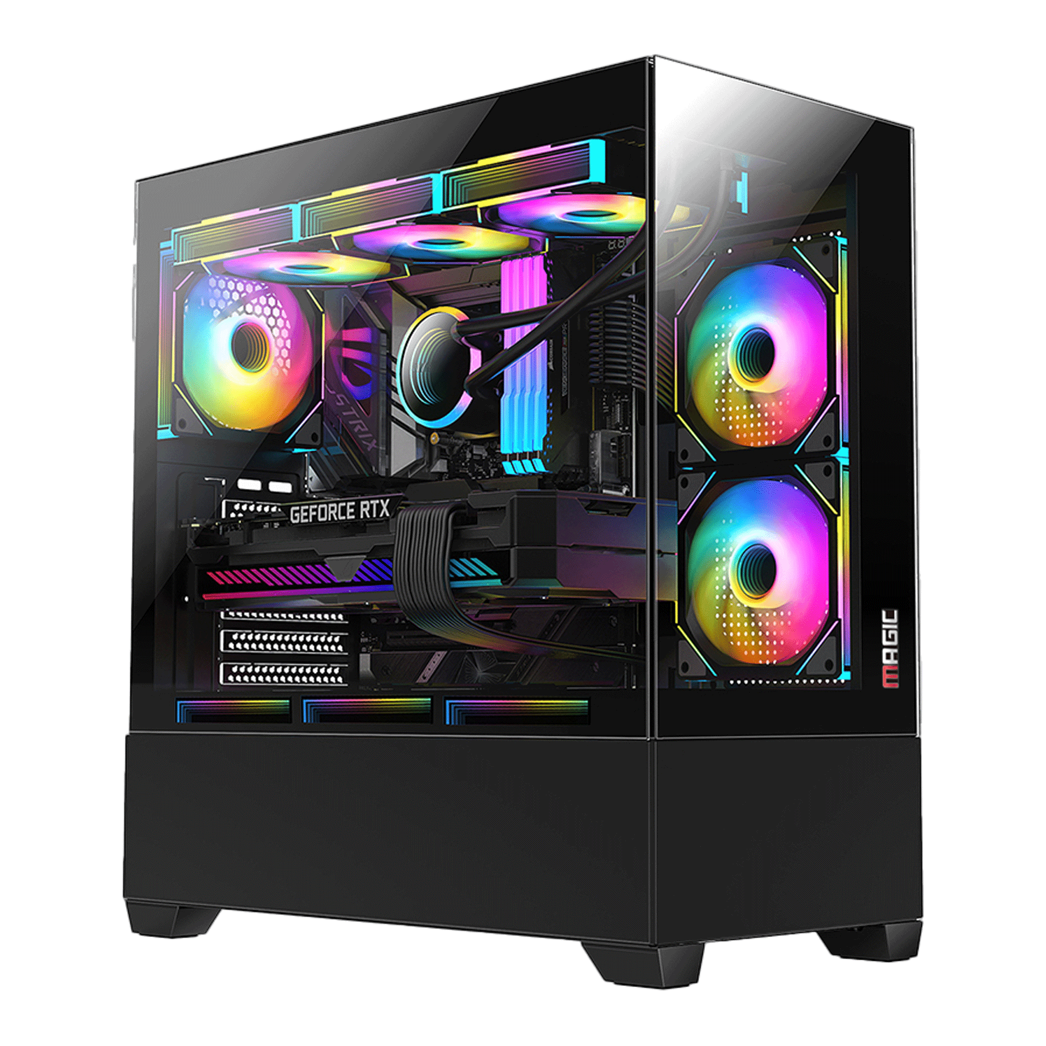 Thùng máy Case Magic Gaming GA-01 ATX - Đen