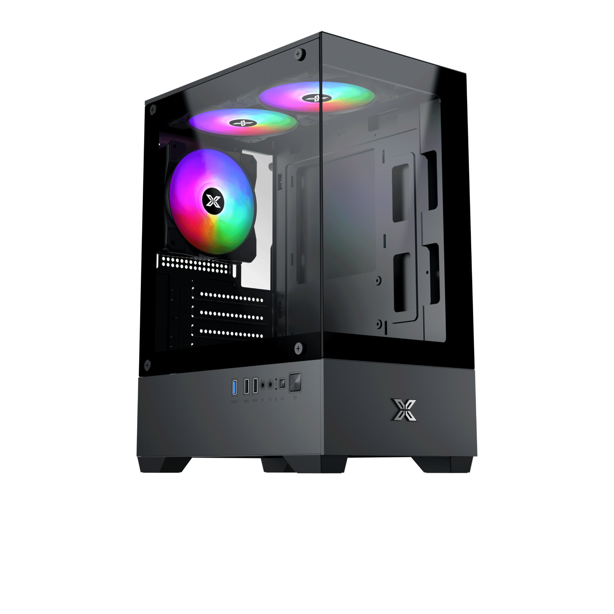 Thùng máy Xigmatek View II 3F M-ATX | Màu đen