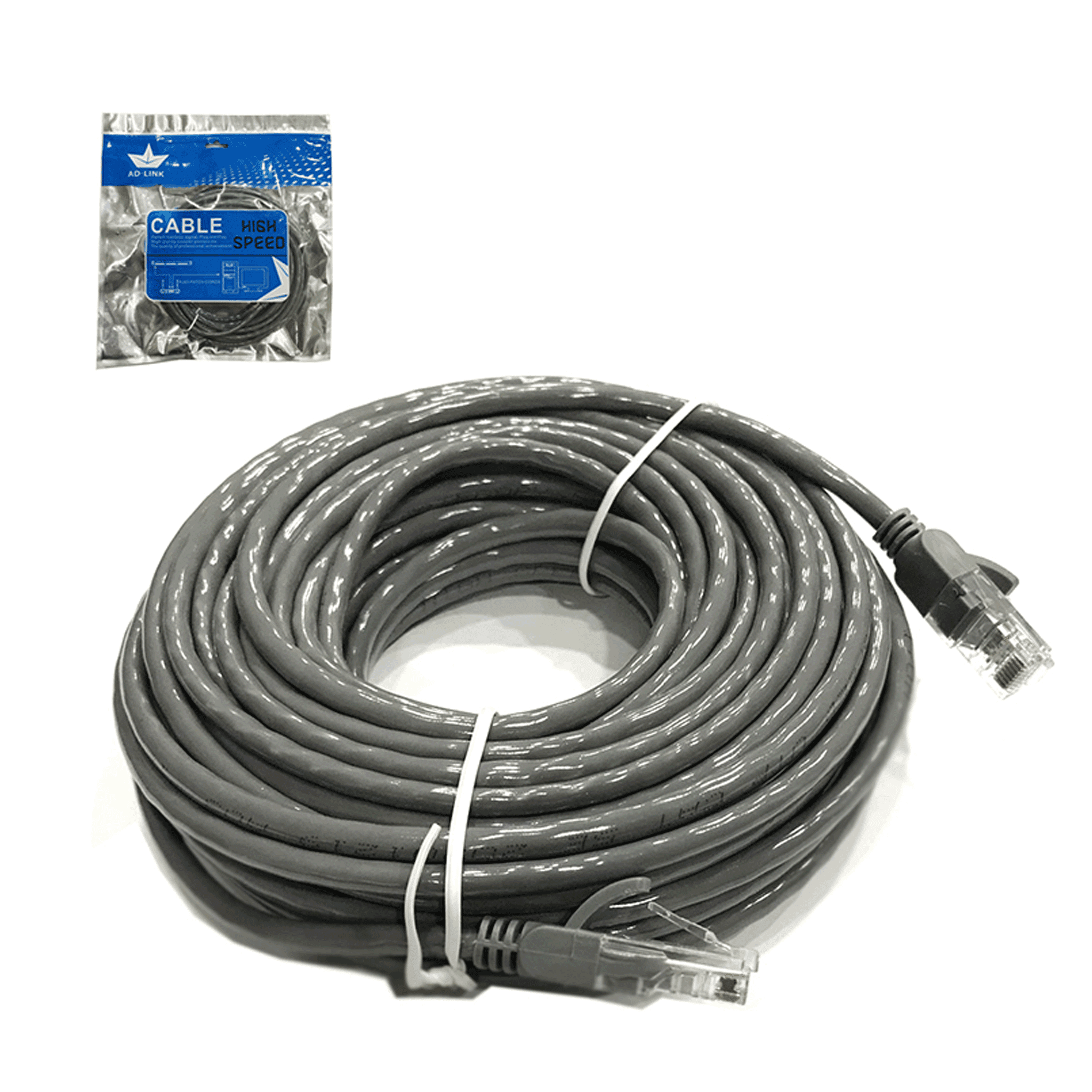 Cáp mạng 15M UTP CAT 5E AD-LINK High Speed - Xám (AD-5015G)
