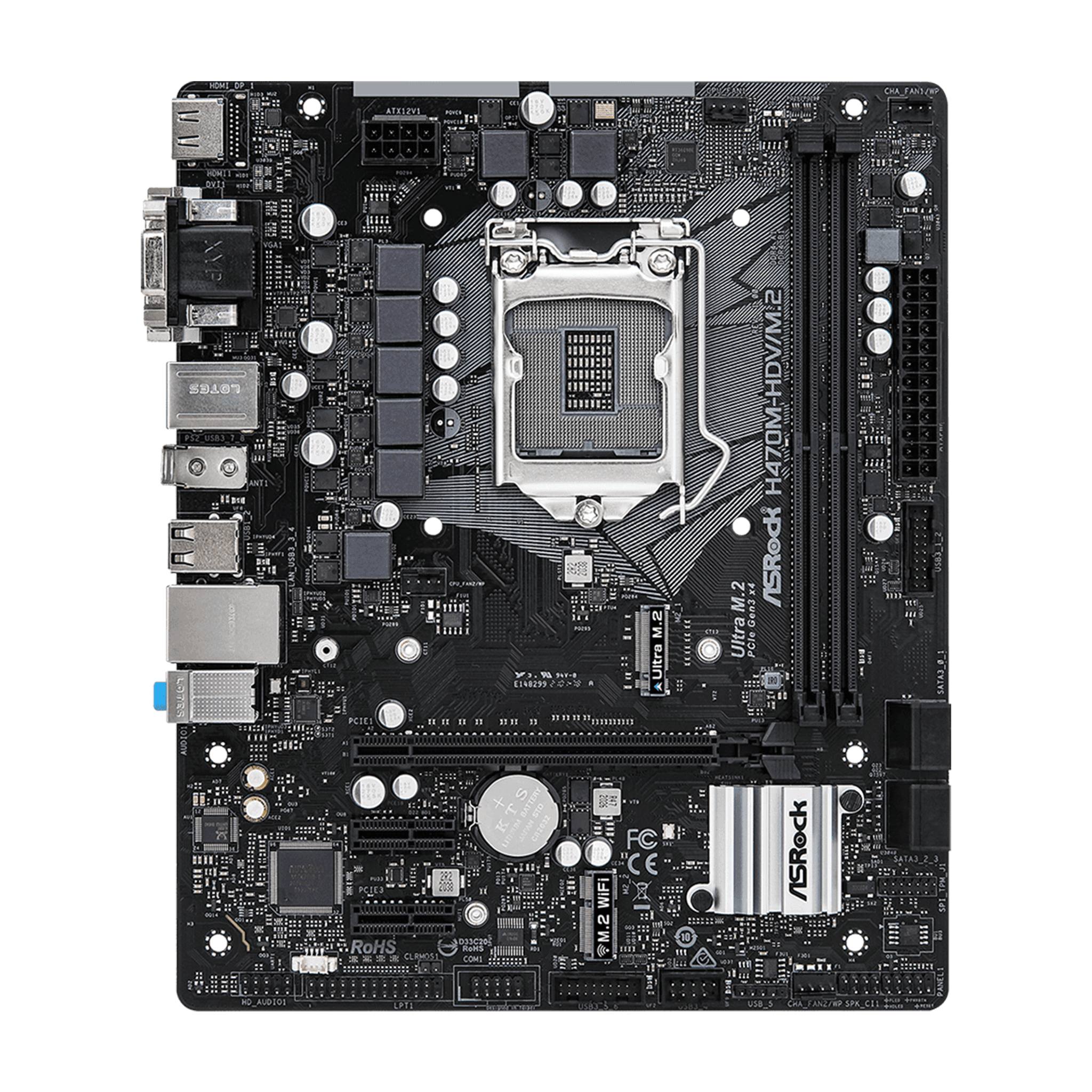 Mainboard ASRock H470M-HDV/M.2 DDR4 Cũ | LGA 1200, mATX, 2 khe RAM