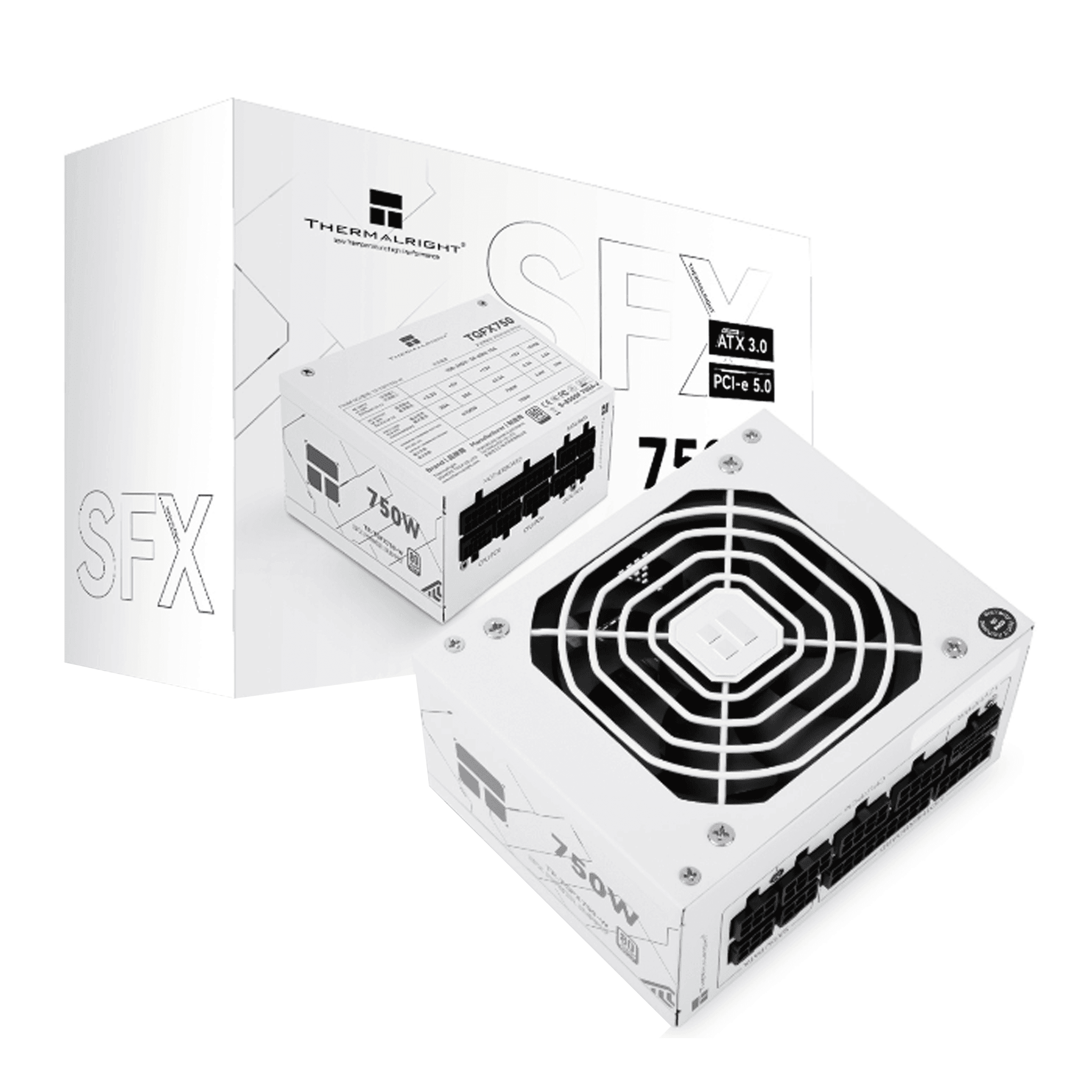 Nguồn máy tính Thermalright SFX TGFX 750W | F-Module 80 Plus gold Atx3.0 Pcie5.0, Trắng