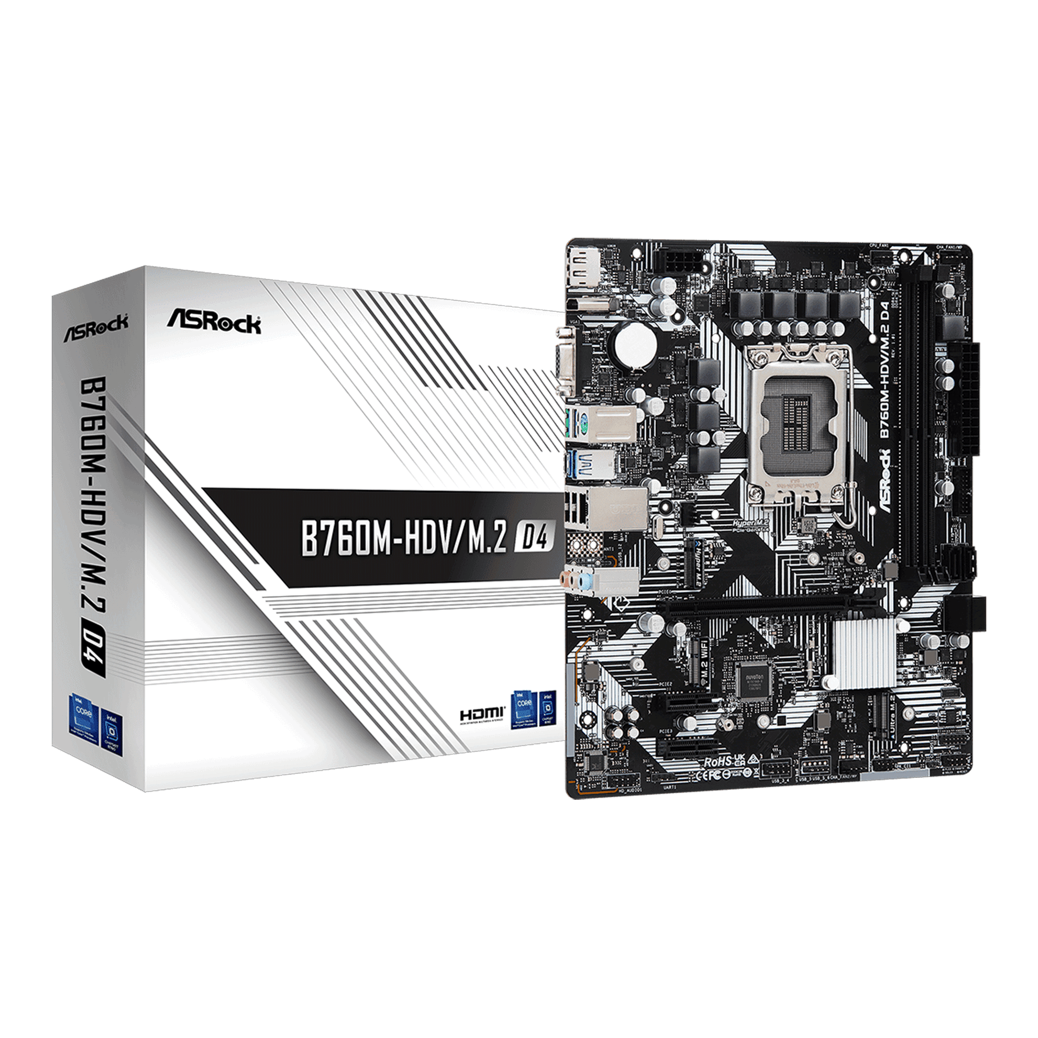 Mainboard ASRock B760M-HDV/M.2 DDR4 | LGA 1700, mATX, 2 khe RAM