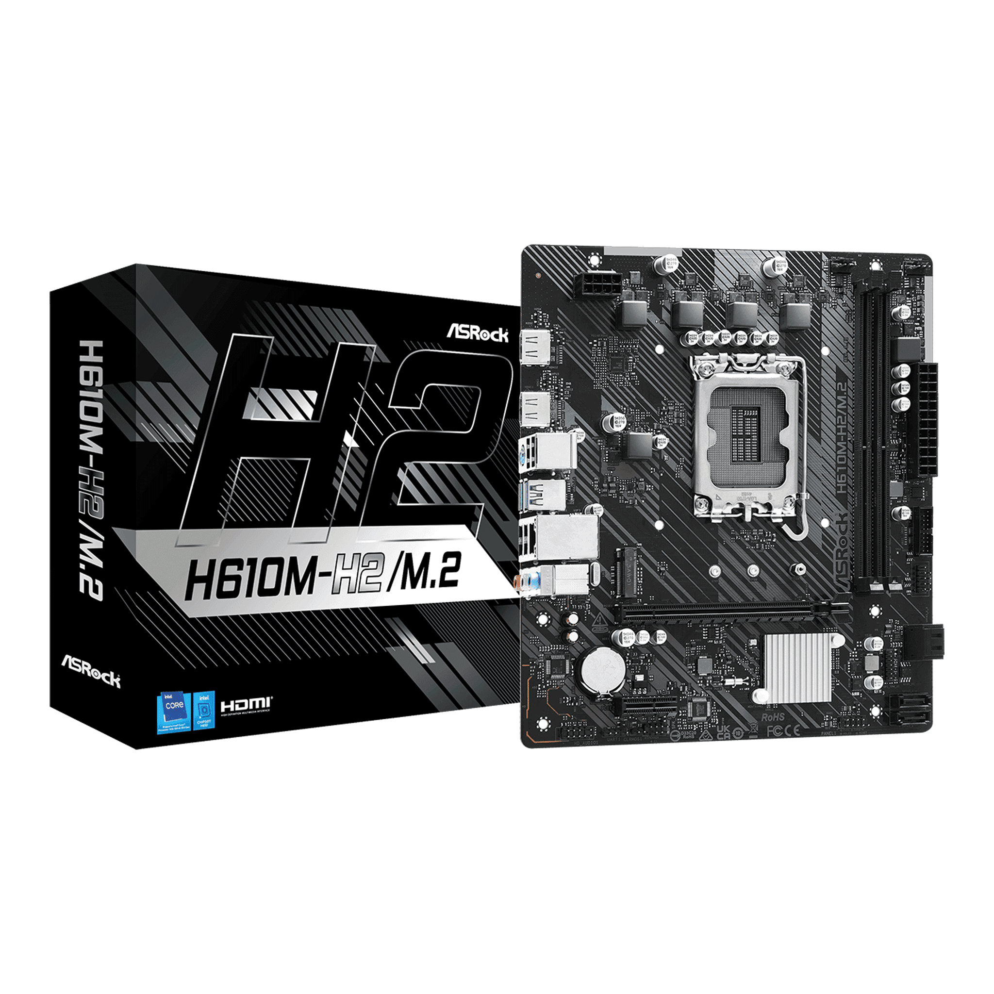 Mainboard ASRock H610M-H2/M.2 DDR4 | LGA 1700, mATX, 2 khe RAM