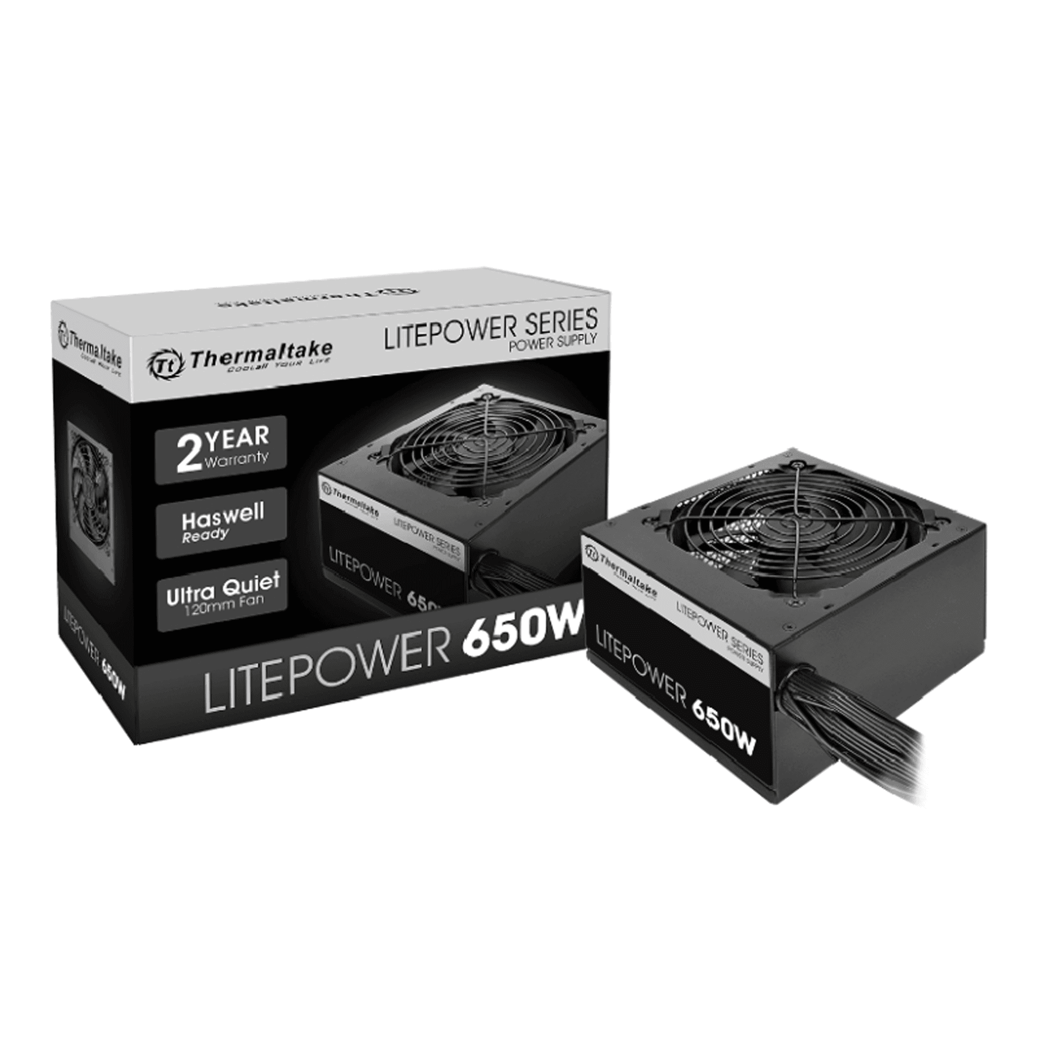 Nguồn máy tính Thermaltake Litepower 650W (PS-LTP-0650NPCNEU-2) - Đen | Non Modular, ATX