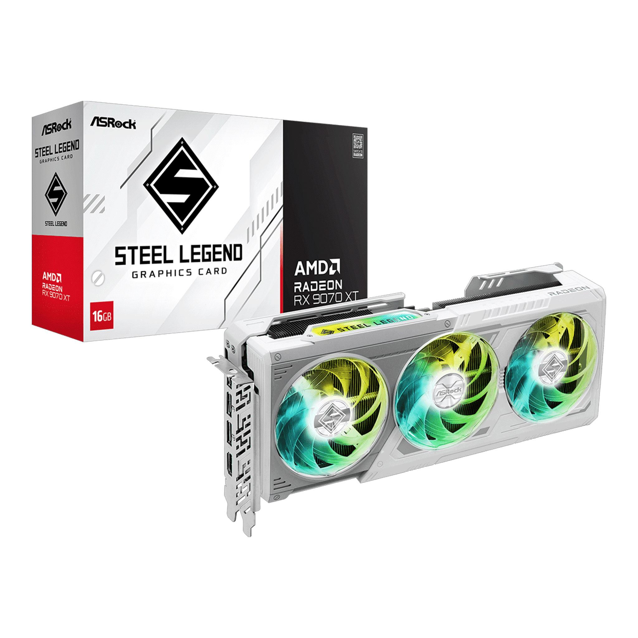 Card màn hình AMD Radeon RX 9070 XT ASRock Steel Legend | 16GB GDDR6, 4096 SP, 800W