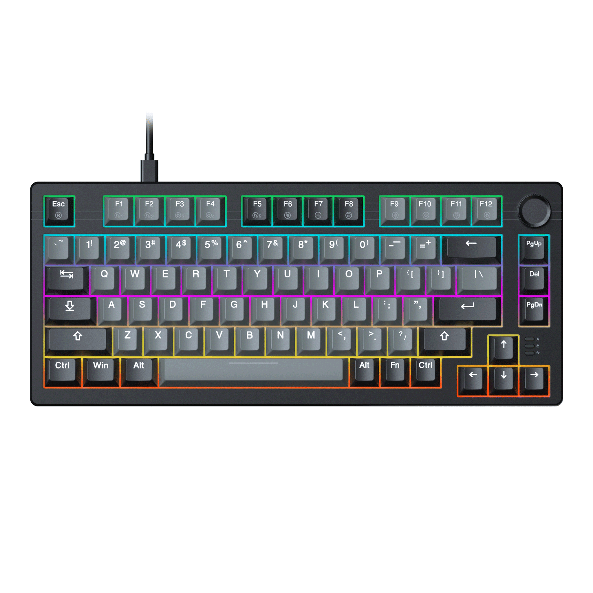 Bàn phím cơ gaming Dareu EK75 | Có dây, TKL, Linear Switch, RGB, Black/Gray