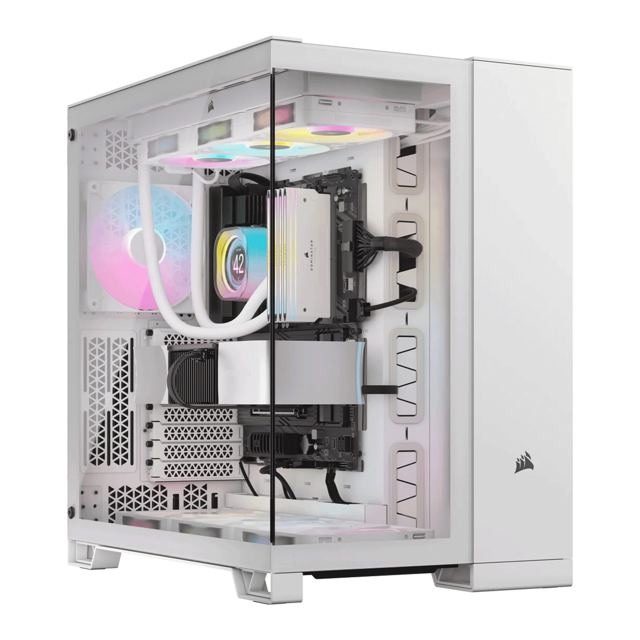Thùng máy Corsair 6500X Mid Tower Dual Chamber - Trắng (CC-9011258-WW)