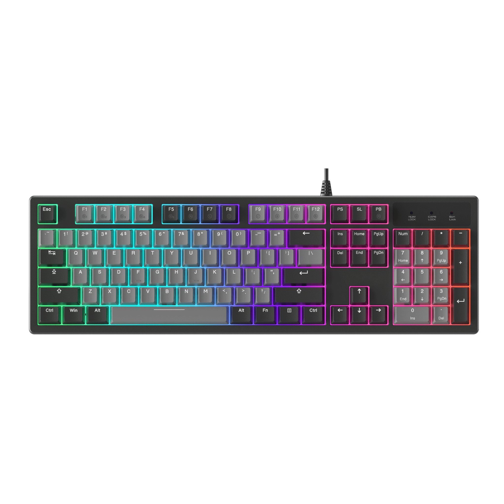 Bàn phím cơ gaming Dareu EK104 | Có dây, Fullsize, Linear Switch, RGB, Gray