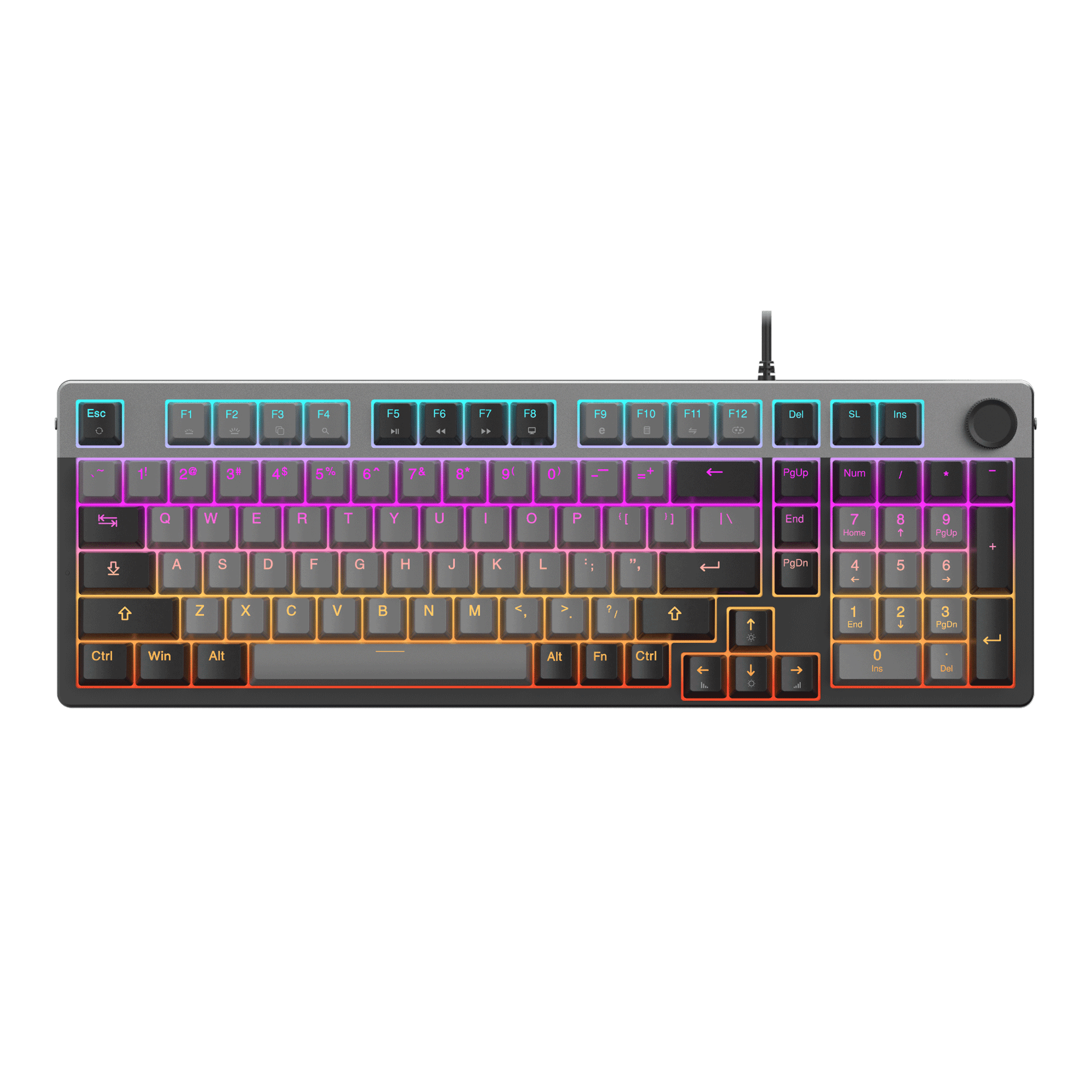 Bàn phím cơ gaming Dareu EK98L Gray | Có dây, Fullsize, Linear Switch, RGB, Black/Gray