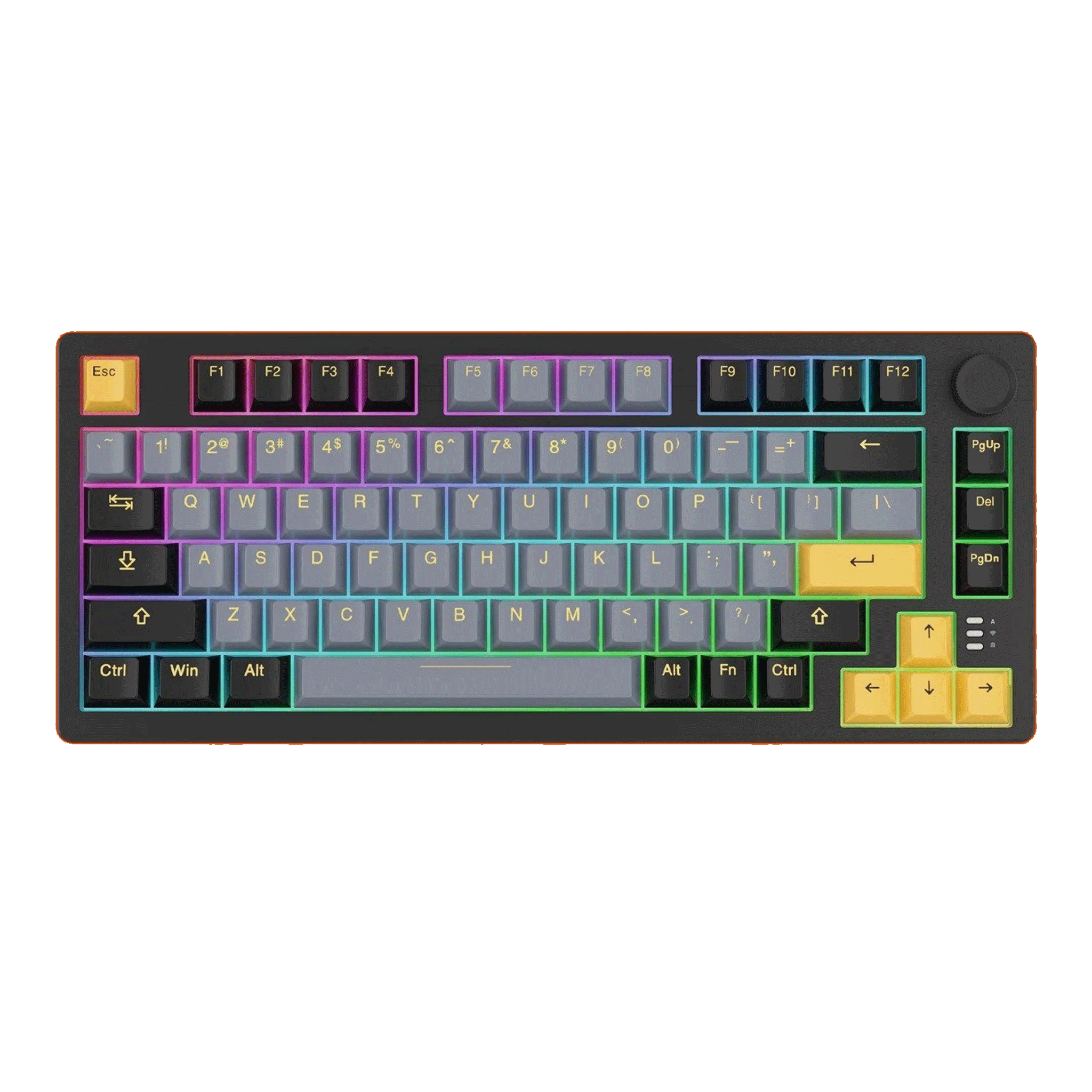 Bàn phím cơ gaming Dareu EK75 Pro | 3 Mode, TKL, Linear Switch, RGB, Pink/Black/Yellow