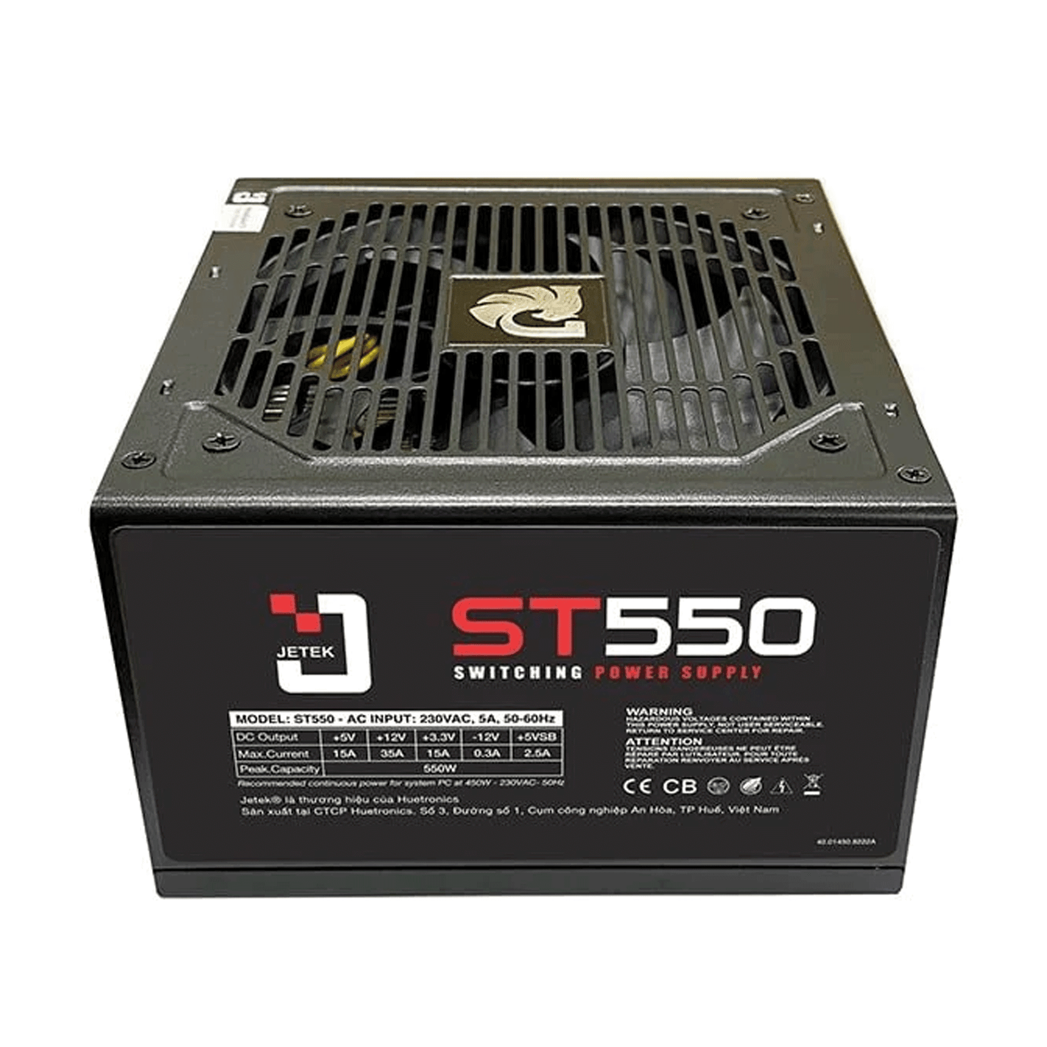 Nguồn máy tính Jetek J Series 550W Plus (St550 V2) | Non Modular, ATX