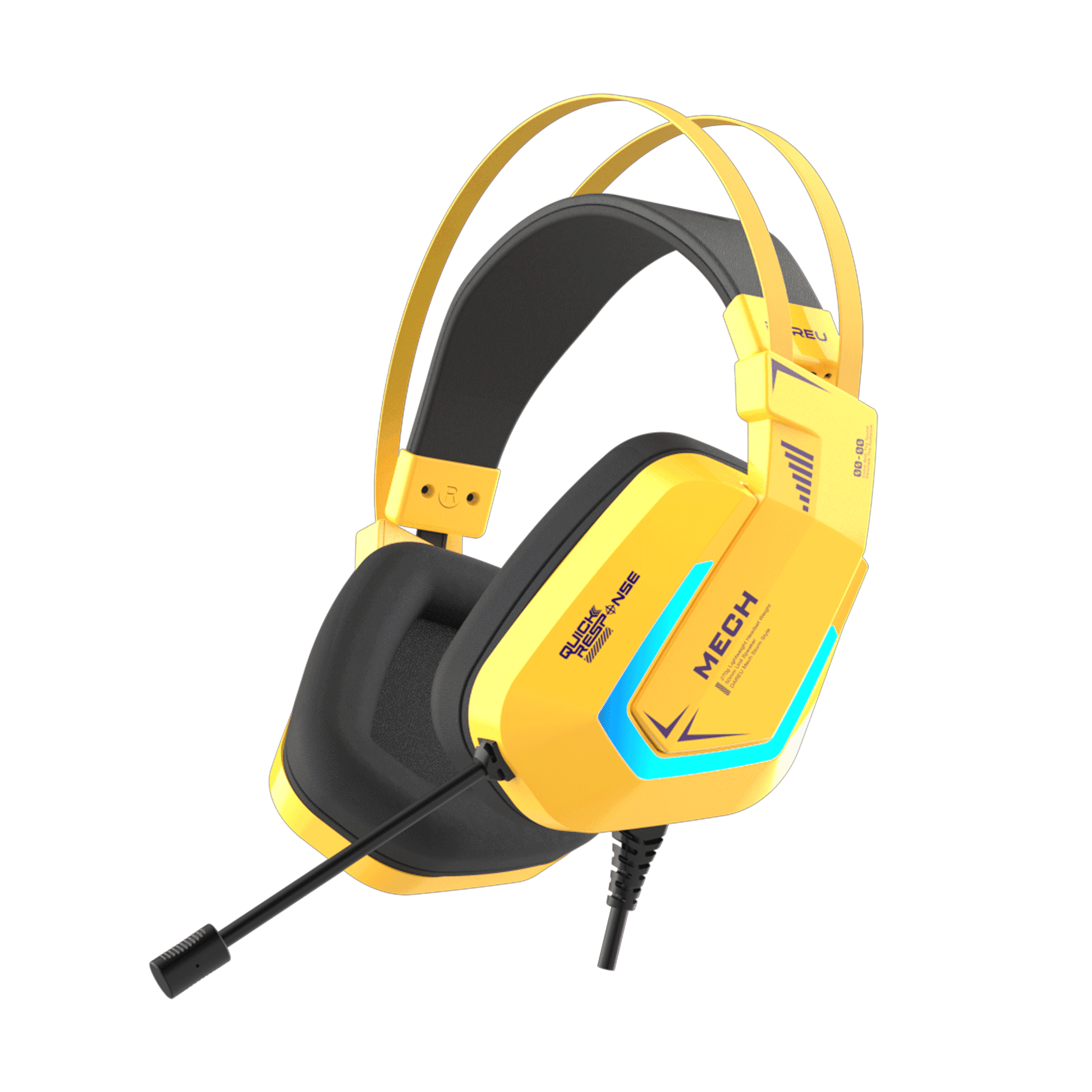 Tai nghe Gaming DareU EH732 | Có dây, Over-ear, RGB, Vàng