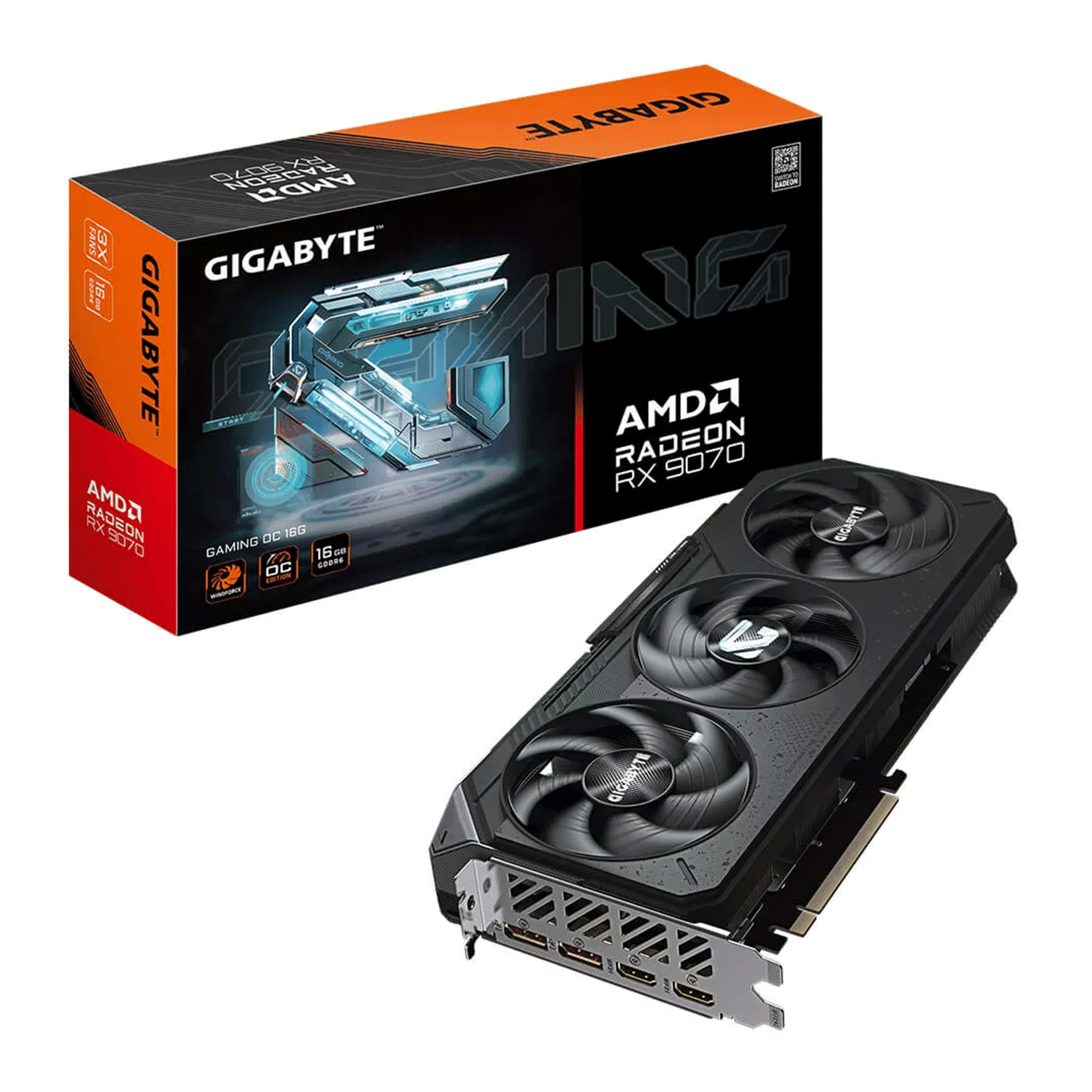 Card màn hình AMD Radeon RX 9070 Gigabyte RX 9070 Gaming OC | 16GB GDDR6, 5384 SP, 750W