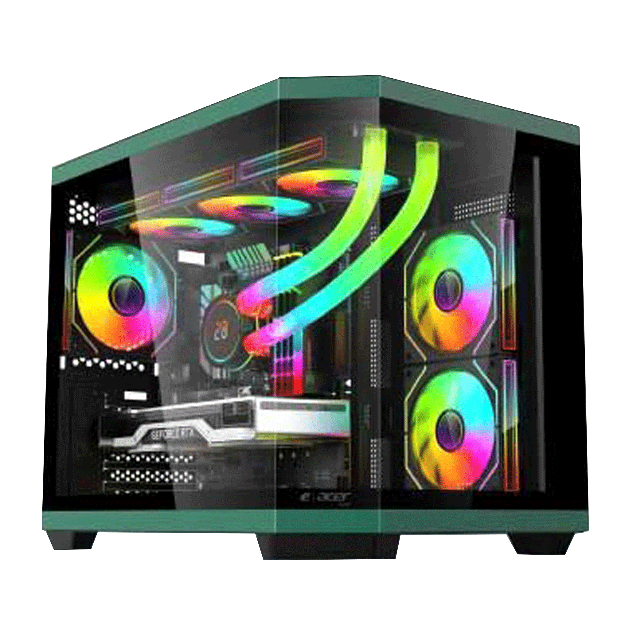 Thùng máy Acer V951 M-ATX - Black | Kèm sẵn 3 fan ARGB