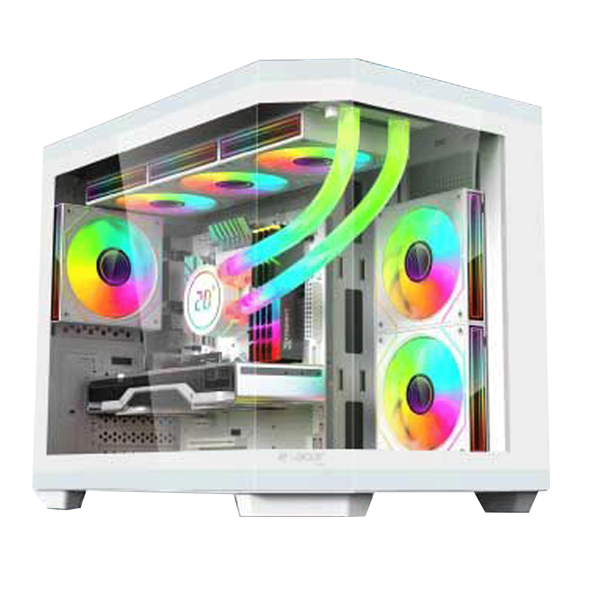 Thùng máy Acer V951 M-ATX - White | Kèm sẵn 3 fan ARGB