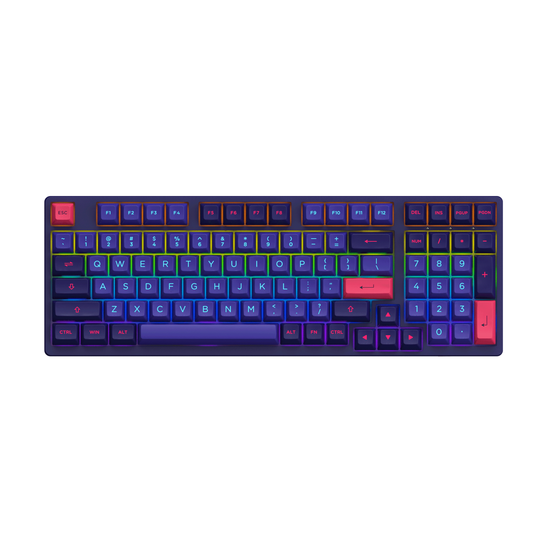Bàn phím cơ gaming Akko 3098 Neon | Có dây, Fullsize, Linear Switch, RGB, Neon