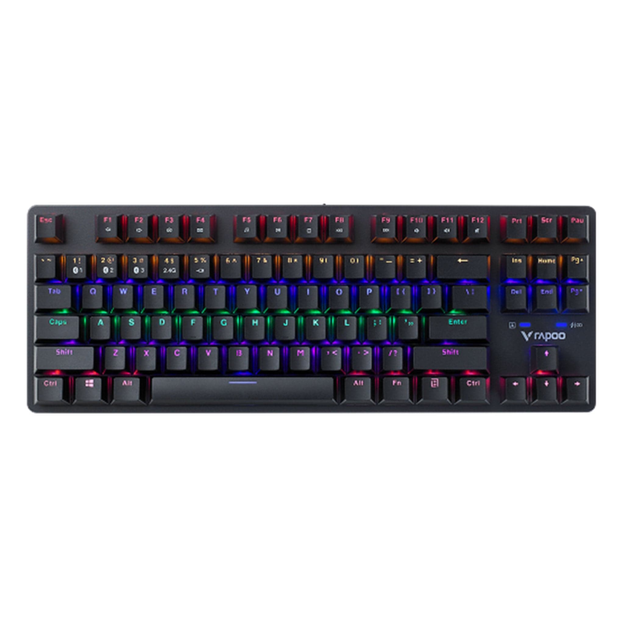 Bàn phím cơ gaming Rapoo V500 PRO 87 | Wireless, TKL, Clicky Switch, RGB, Black