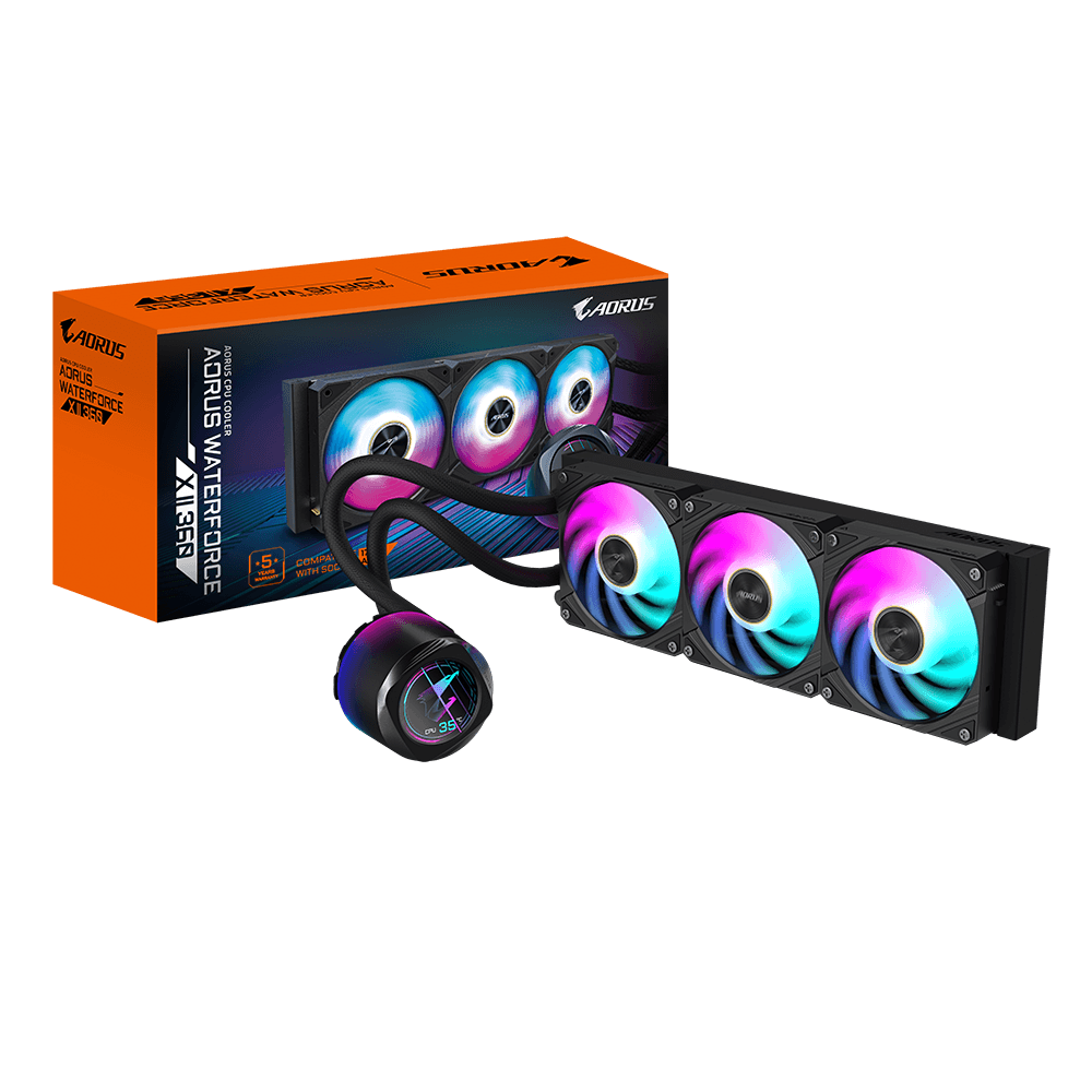 Tản nhiệt nước Gigabyte AORUS WaterForce X II 360 | ARGB Display, Đen