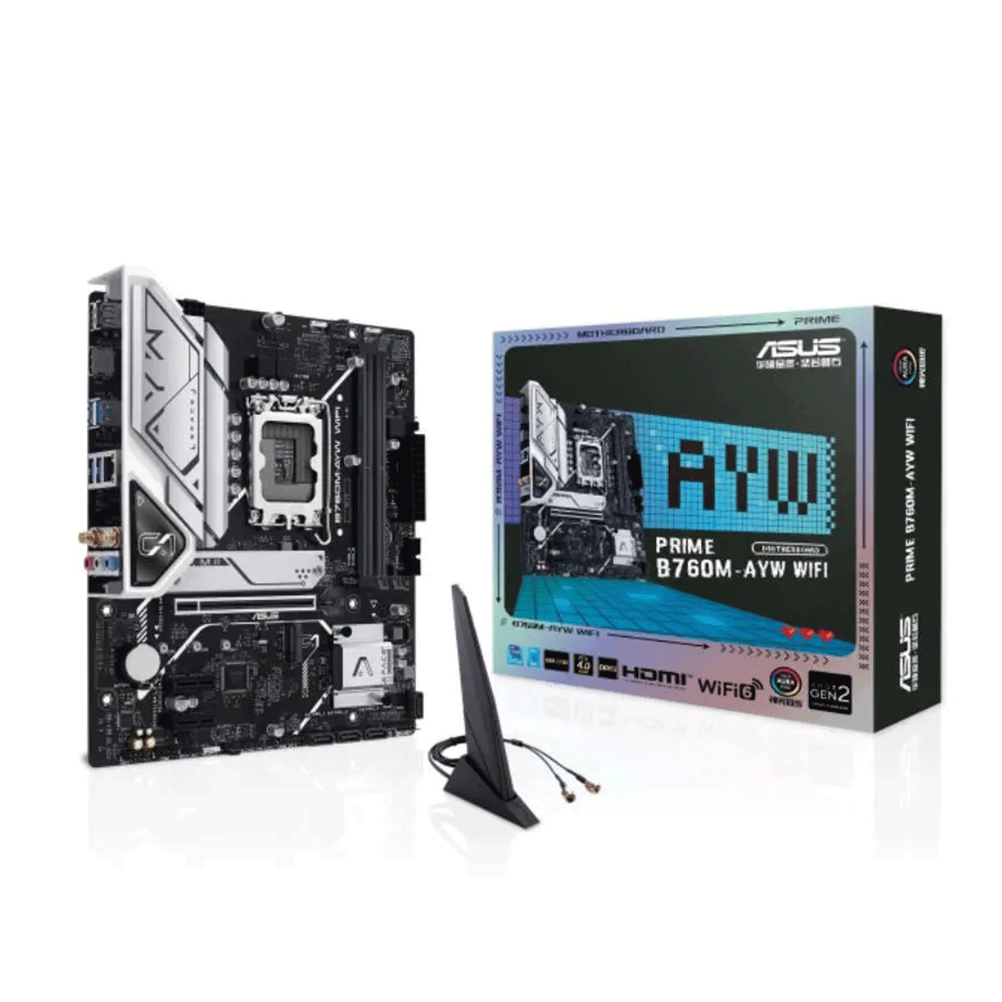 Mainboard ASUS B760M AYW Wifi DDR5 | LGA 1700, mATX, 2 khe RAM