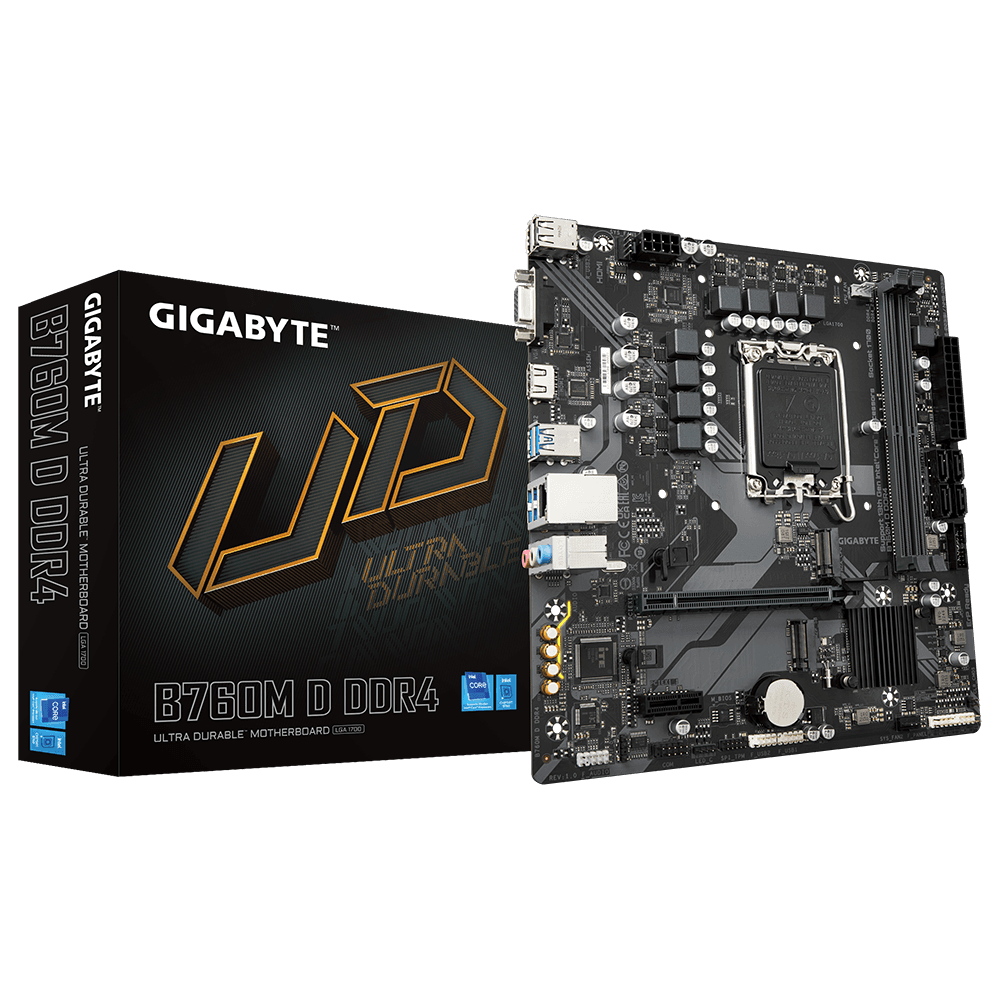 Mainboard Gigabyte B760M D Rev 1.0 DDR4 | LGA 1700, mATX, 2 khe RAM