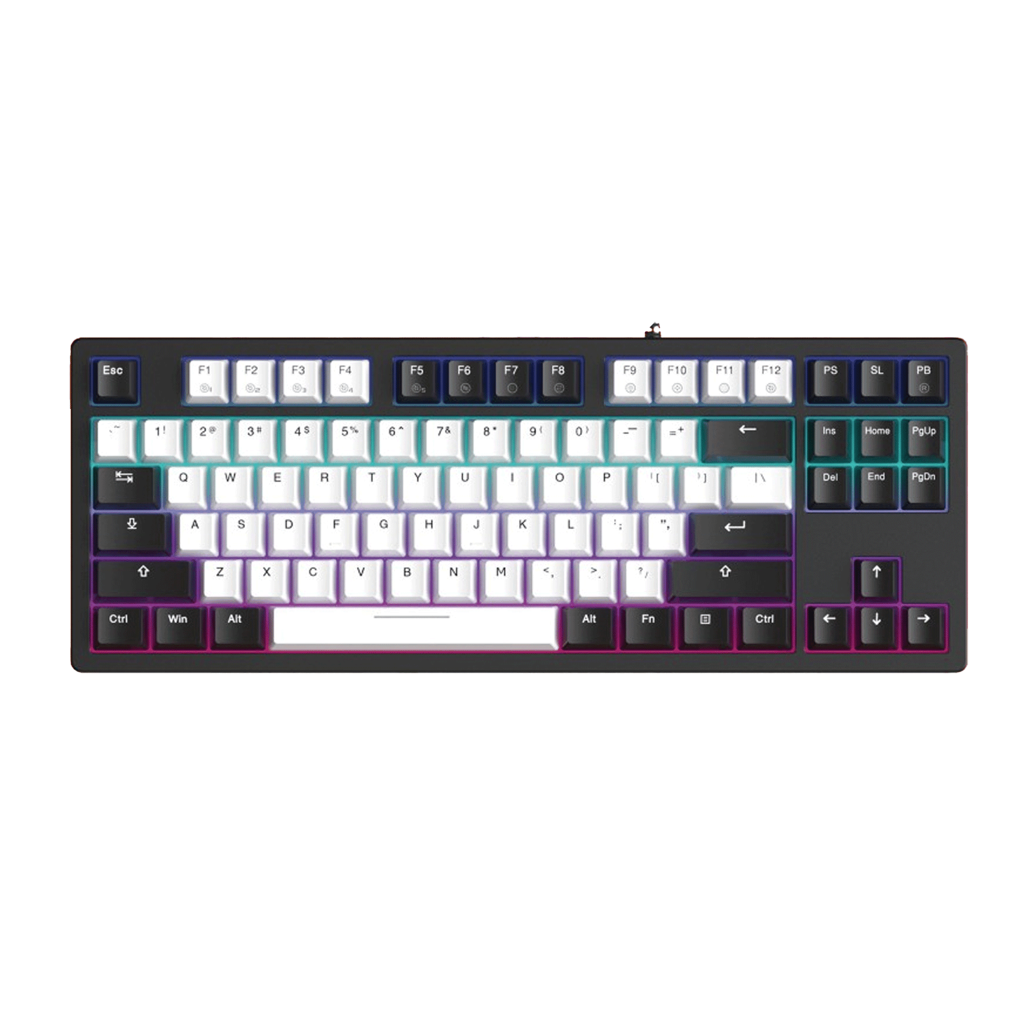 Bàn phím cơ gaming Dareu EK87 V2 | Có dây, TKL, Linear Switch, RGB, Black/White