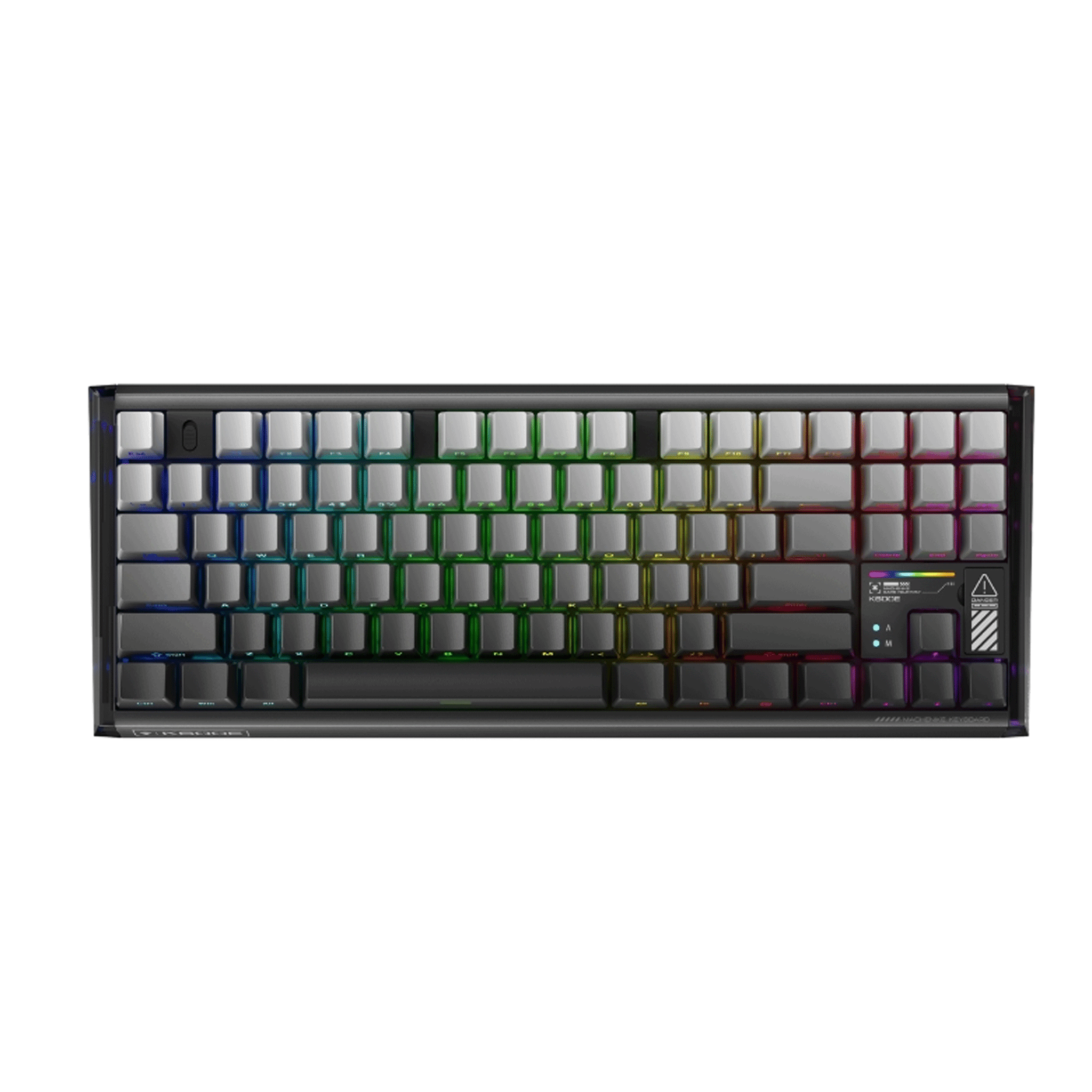 Bàn phím cơ gaming Machenike K600E B87W | 3 Mode, TKL, Linear Switch, RGB, PrintedGrey