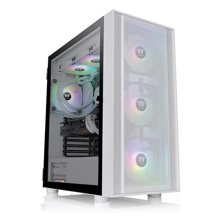 Thùng máy Thermaltake H570 TG ARGB Snow Mid Tower Chassis | Trắng, sẵn 3 fan ARGB (CA-1T9-00M6WN-01)
