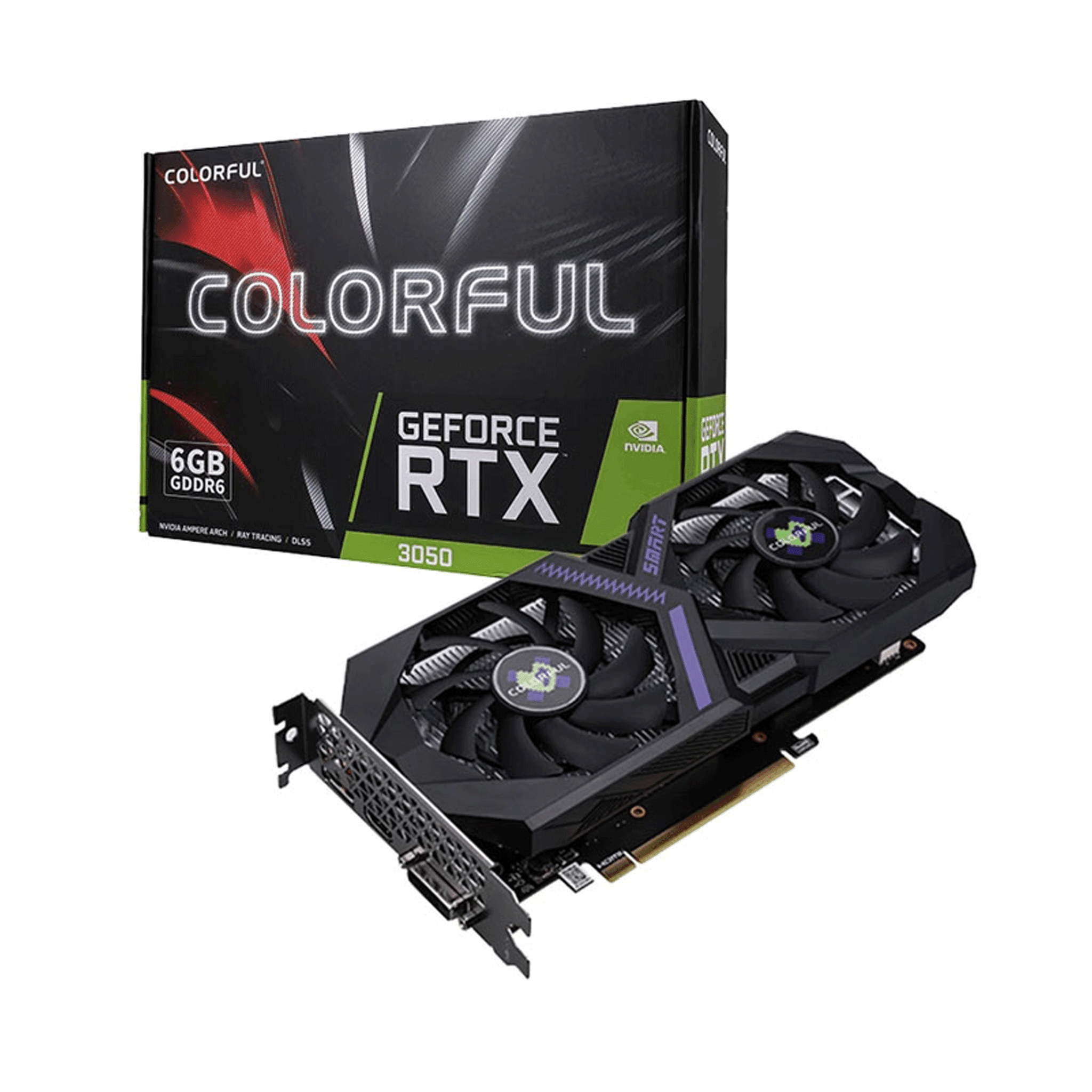 Card màn hình NVIDIA GeForce RTX 3050 Colorful V4-4 | 6GB GDDR6, 2304 CUDA, 450W