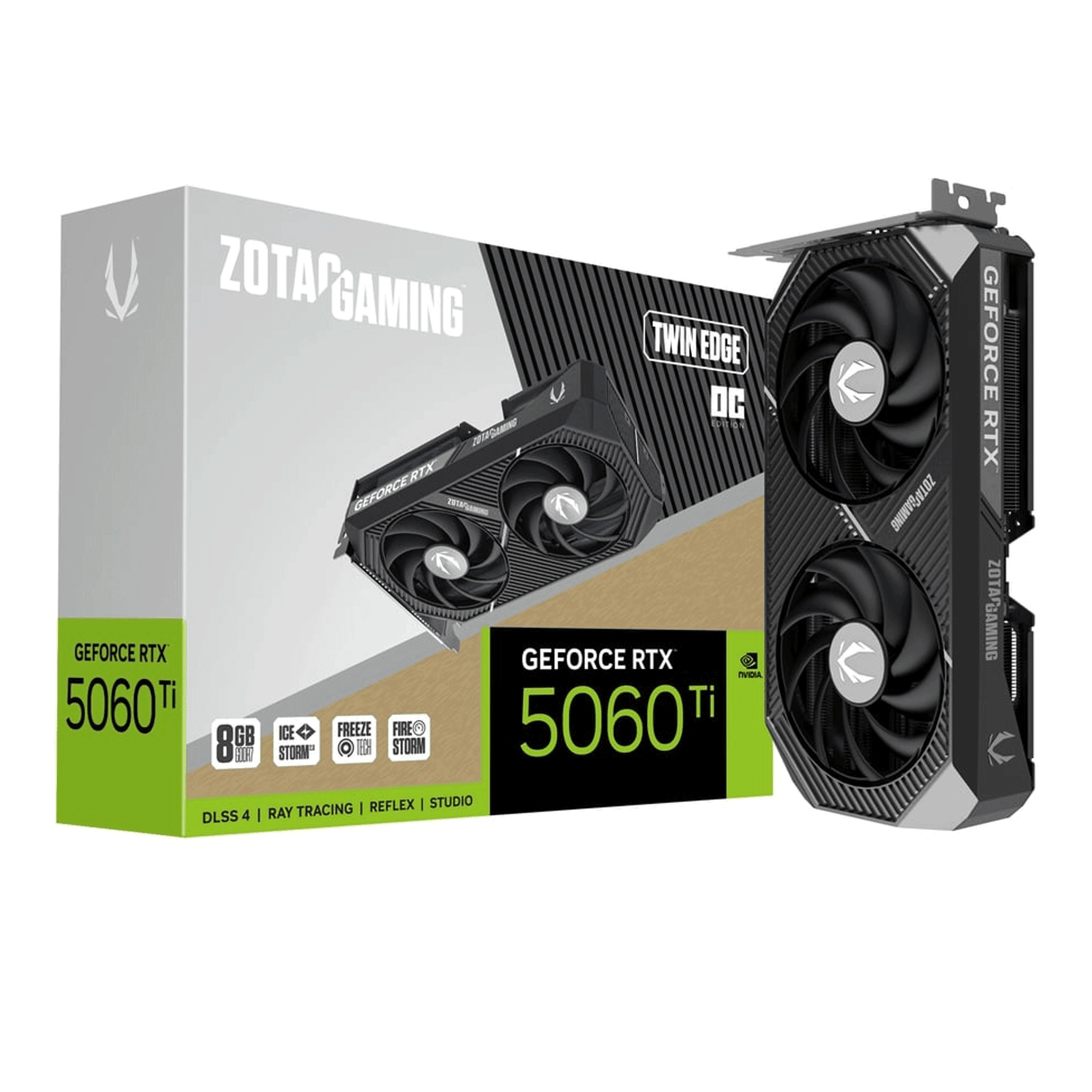 Card màn hình NVIDIA GeForce RTX 5060 Ti ZOTAC Twin Edge OC | 8GB GDDR7, 4608 CUDA, 600W