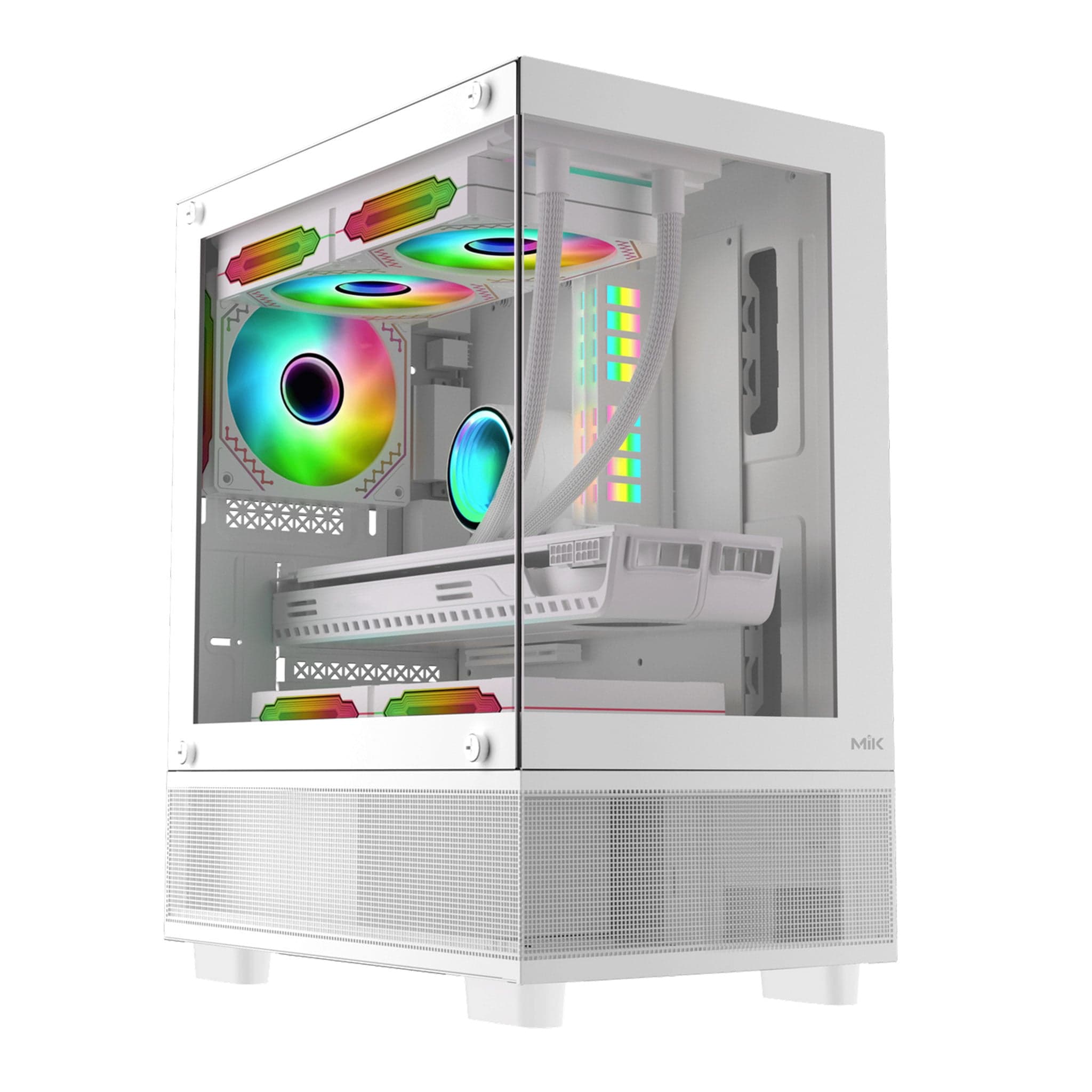 Thùng máy MIK Aether Gaming - Trắng | Không kèm fan