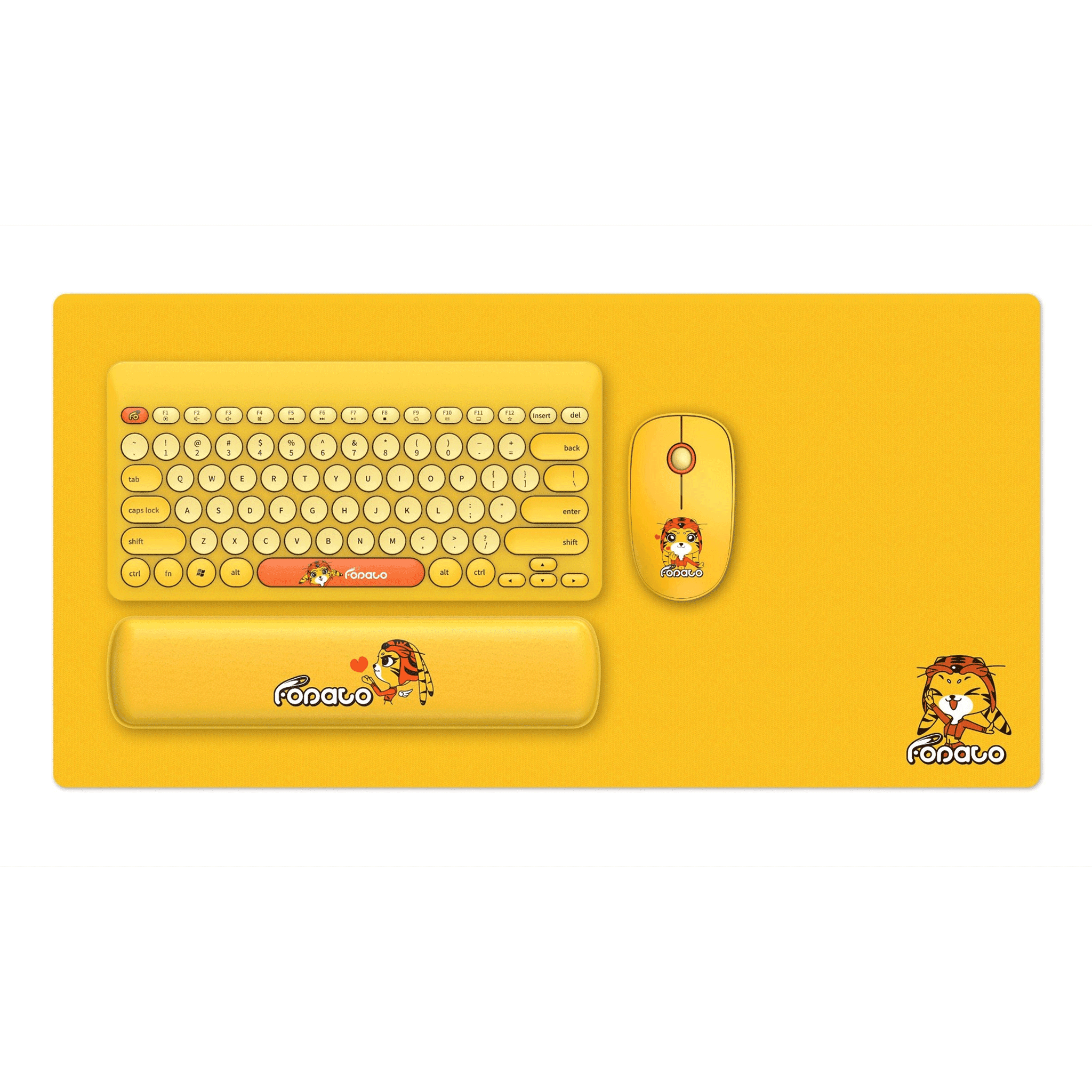 Combo phím chuột văn phòng FD LK586 | Wireless, Mini, Yellow