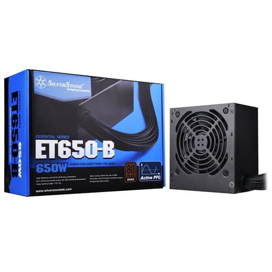 Nguồn máy tính SilverStone ET650 650W 80 Plus Bronze (SST-ET650-B) | Non Modular, ATX