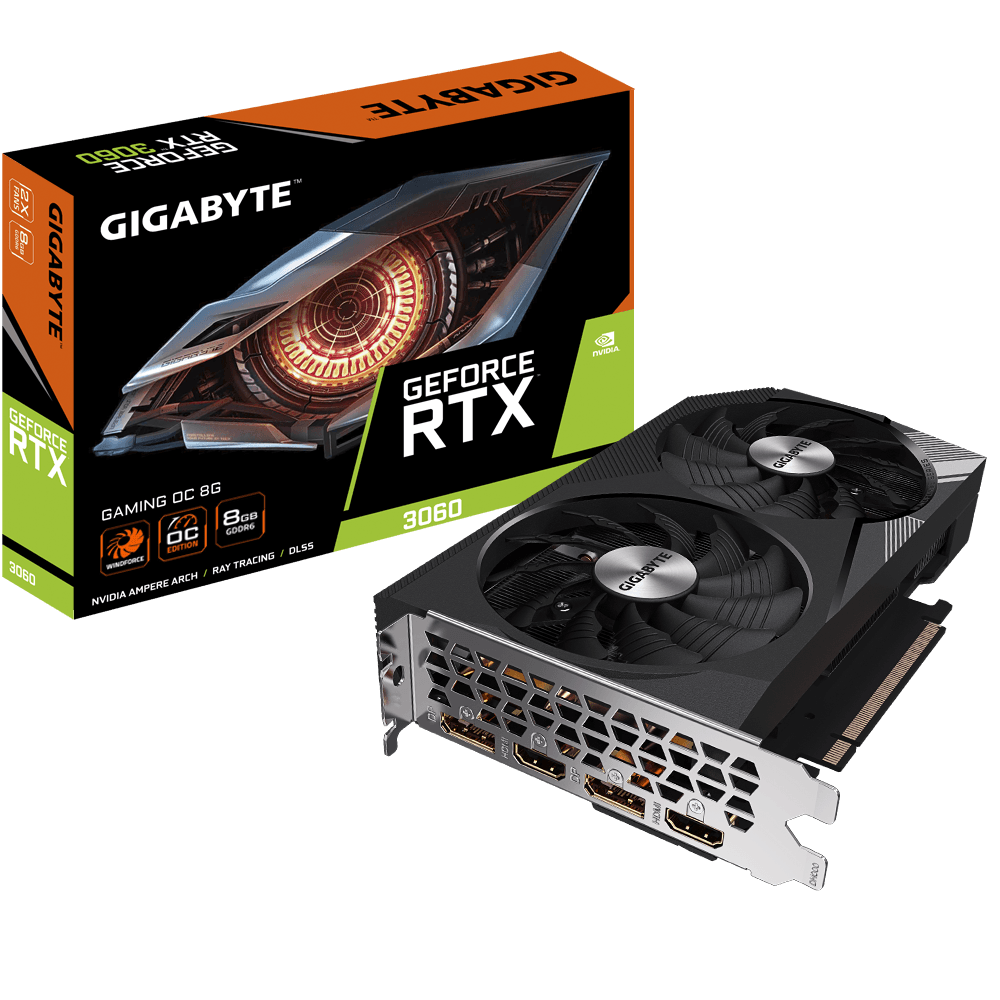 Card màn hình Gigabyte RTX 3060 GAMING OC 8GB (GV-N3060GAMING OC-8GD)