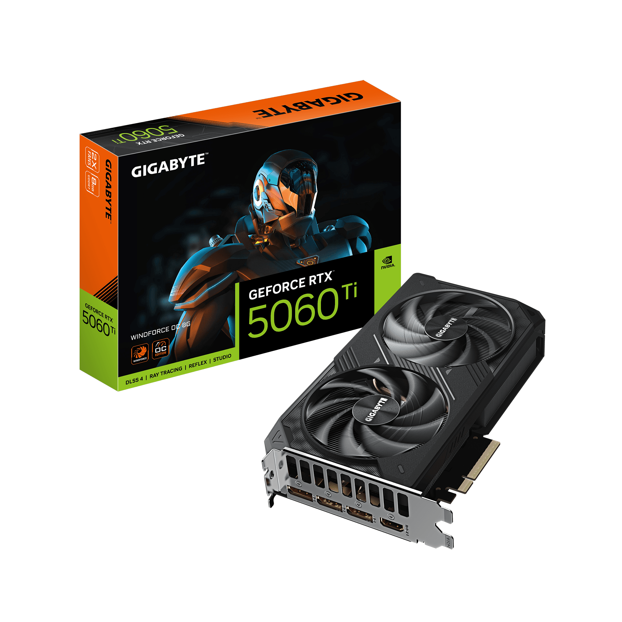 Card màn hình NVIDIA GeForce RTX 5060 Ti Gigabyte WINDFORCE OC | 8GB GDDR7, 4608 CUDA, 650W
